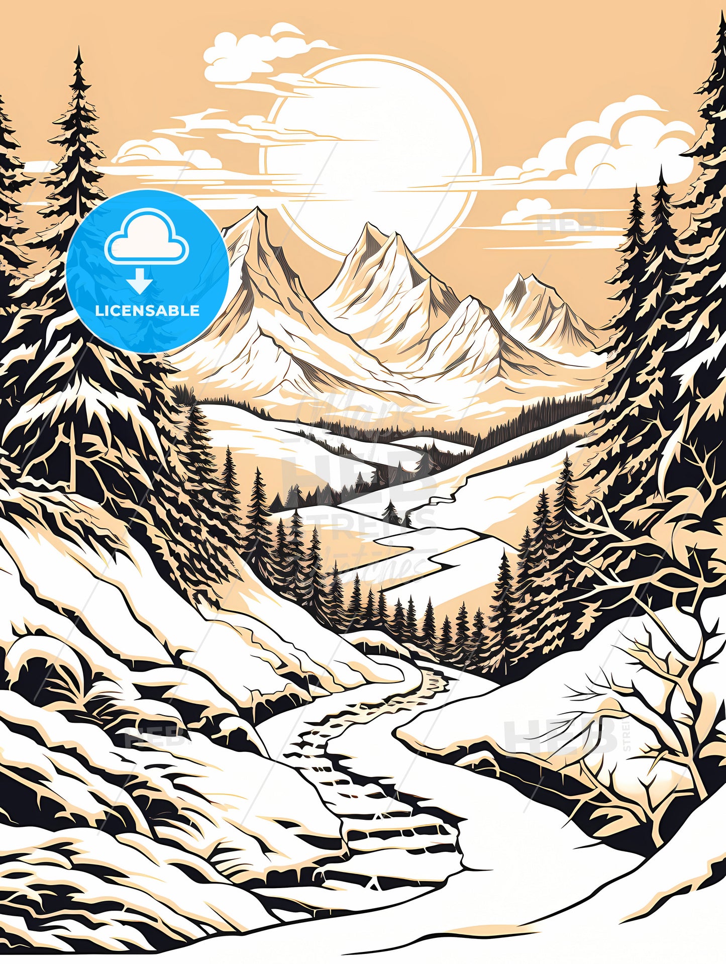 A Landscape With Snow And Trees