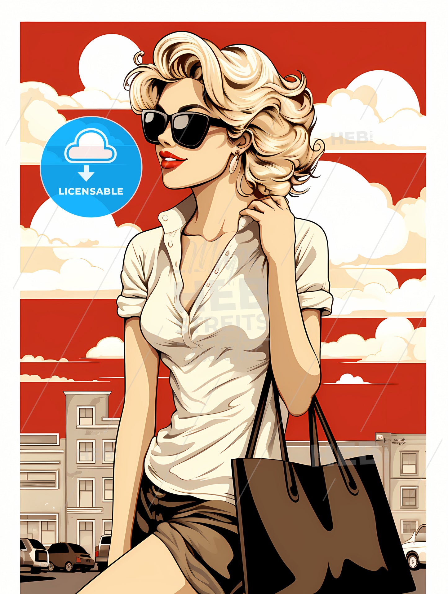 A Woman Wearing Sunglasses And Holding A Bag