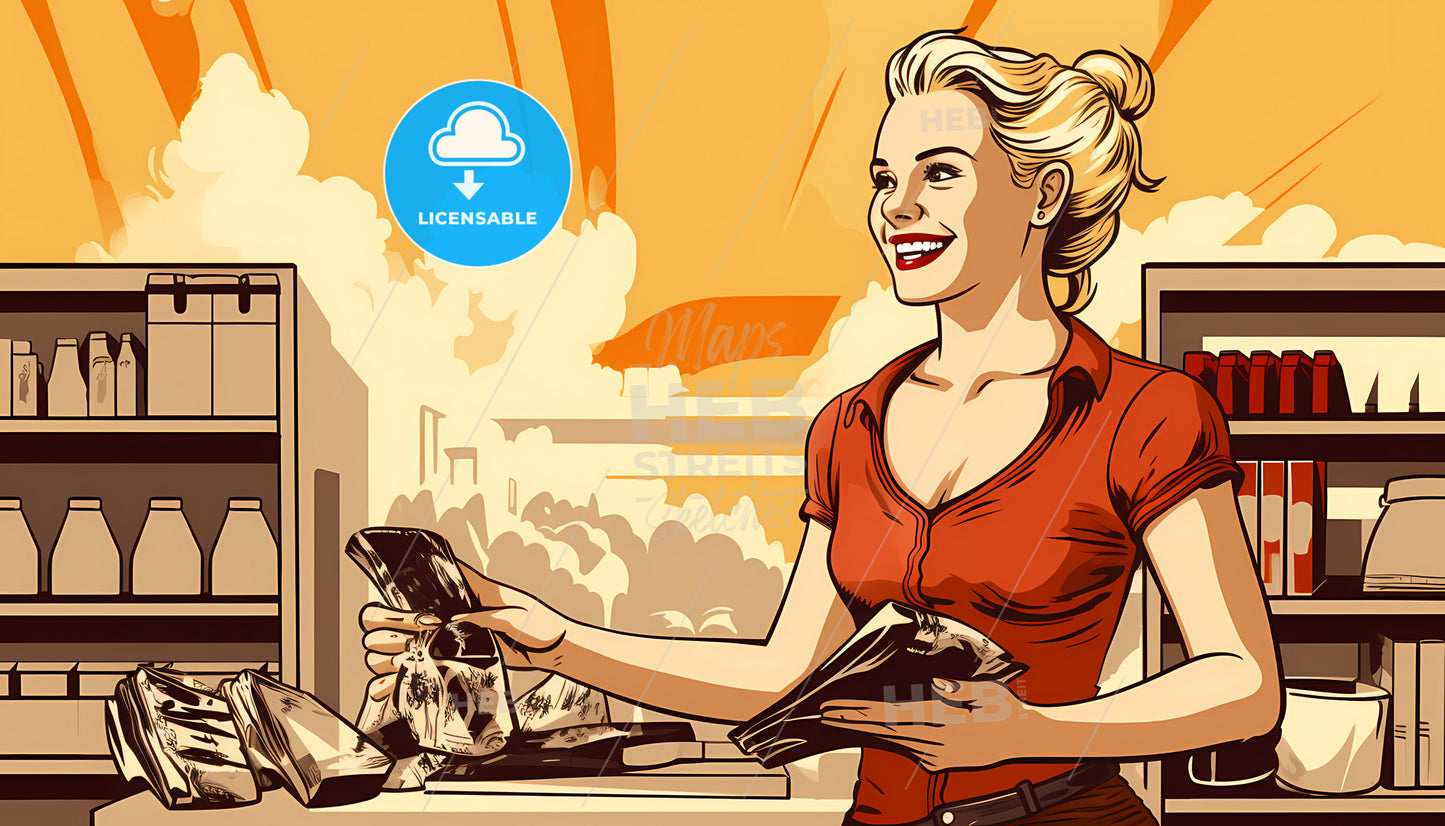 A Woman Holding A Book