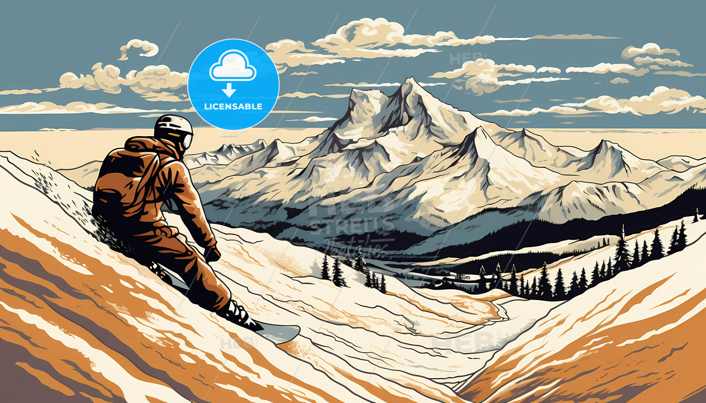 A Person On A Snowboard