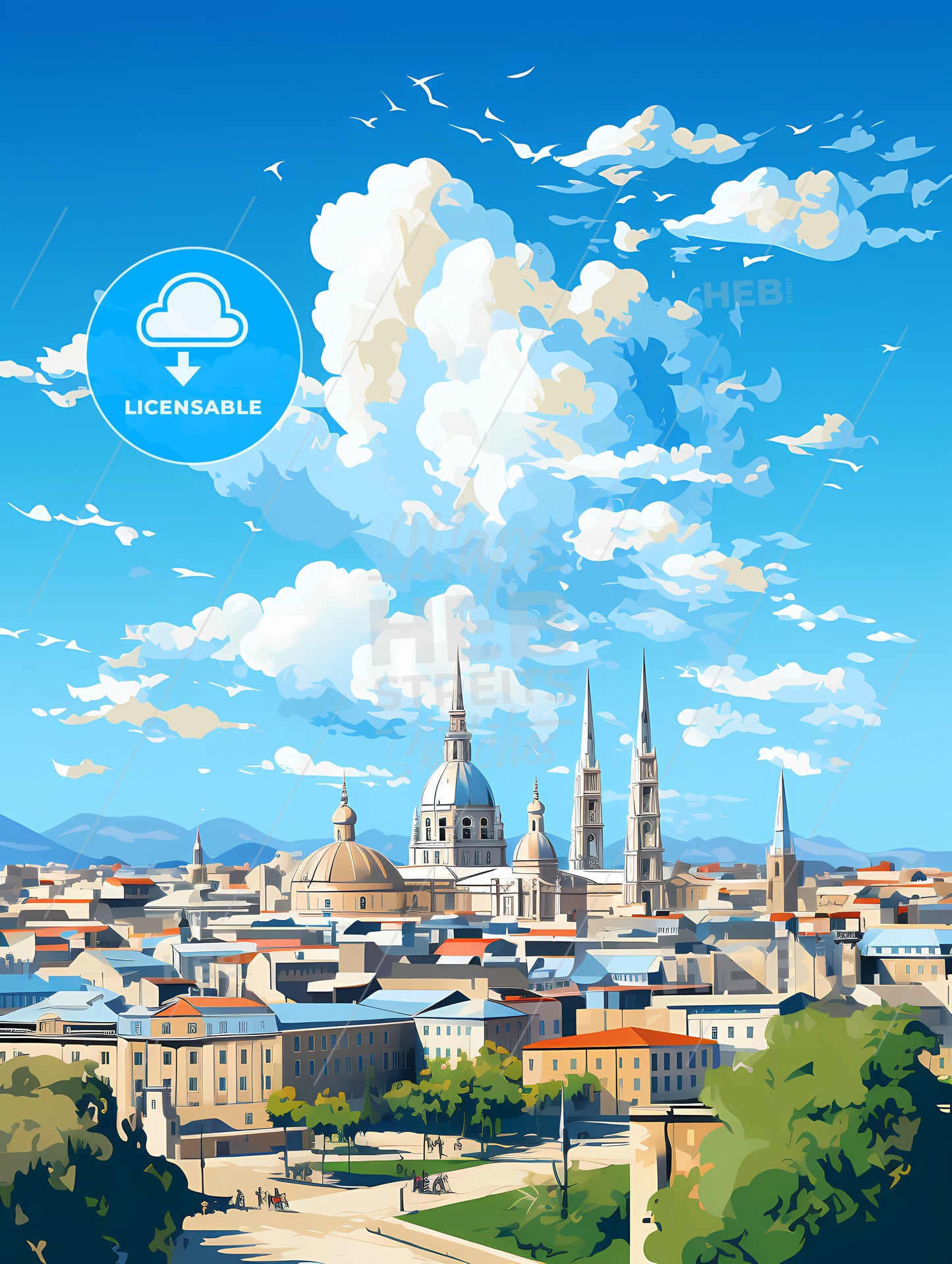 A City With Many Spires And Towers