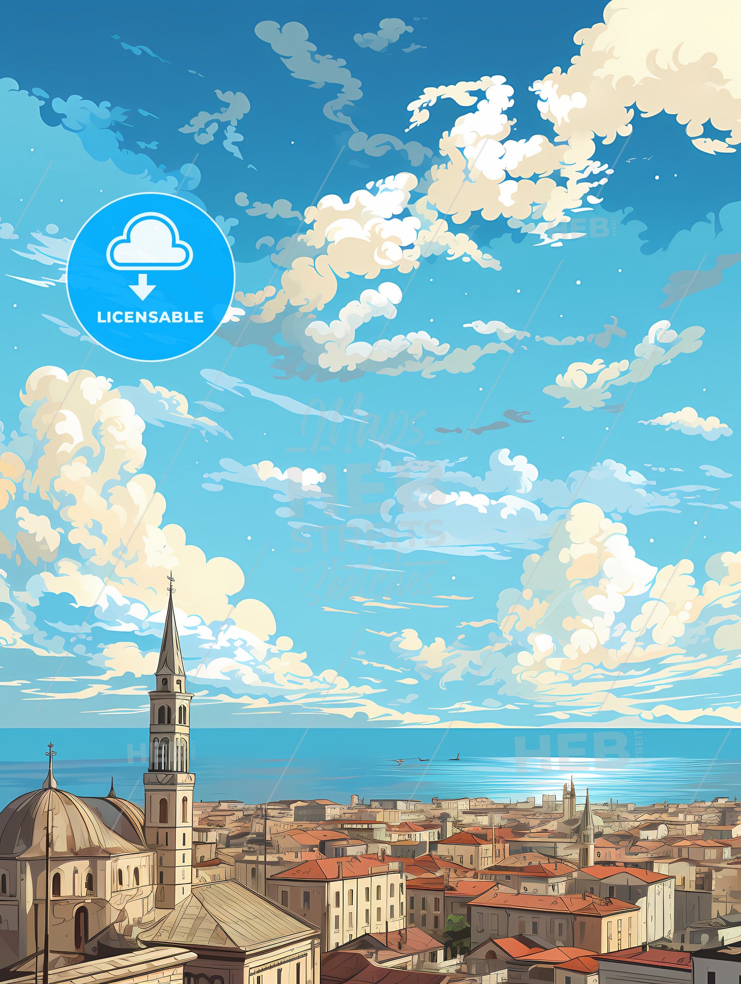 A City With A Dome And A Domed Roof