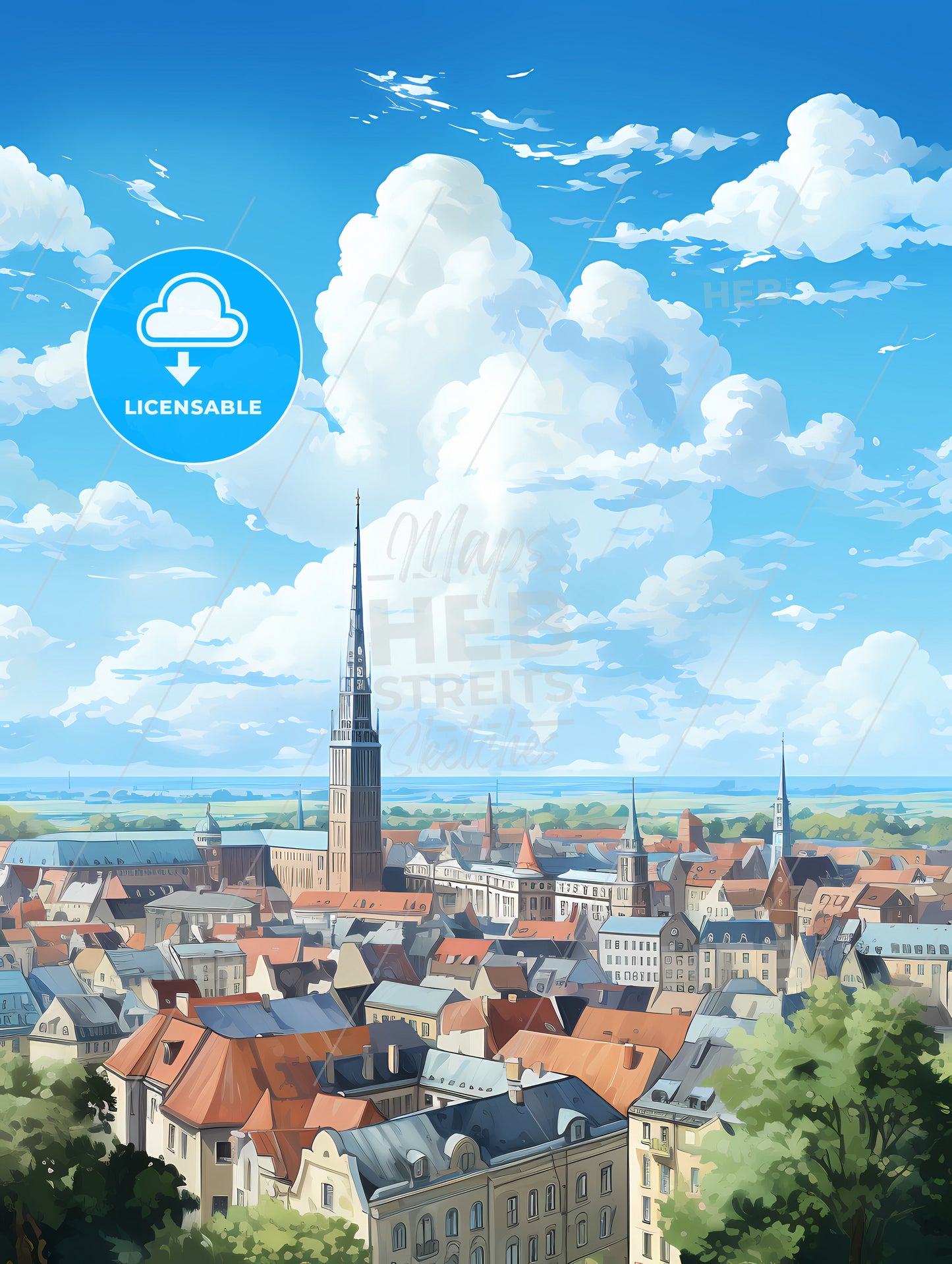 A City With A Tall Spire