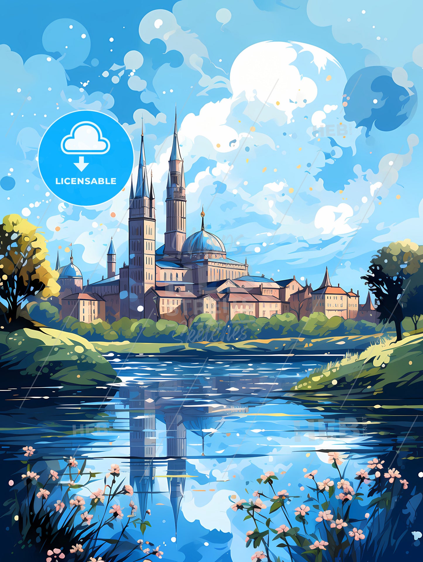 A Castle By A Lake