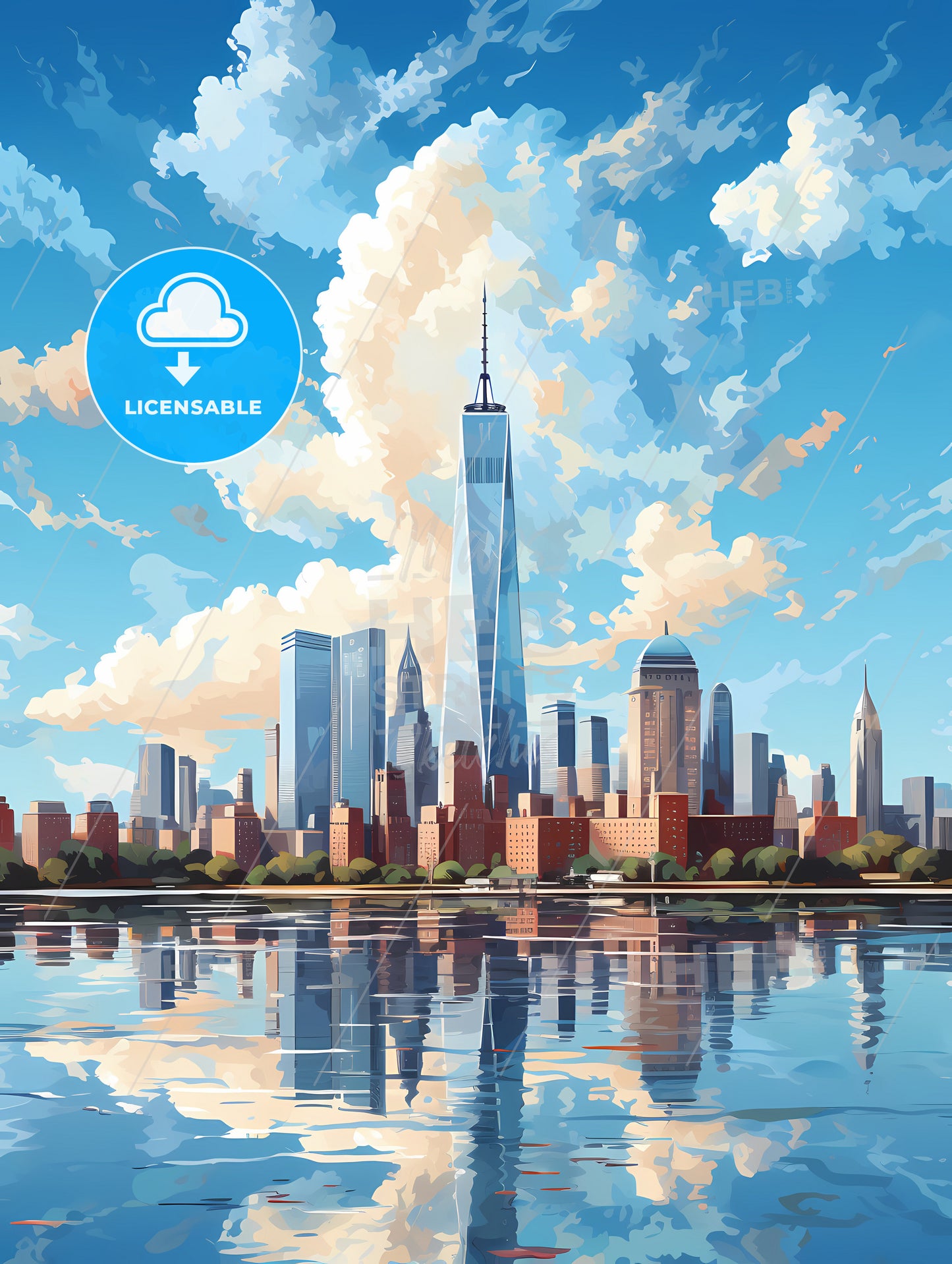 A City Skyline With A Body Of Water