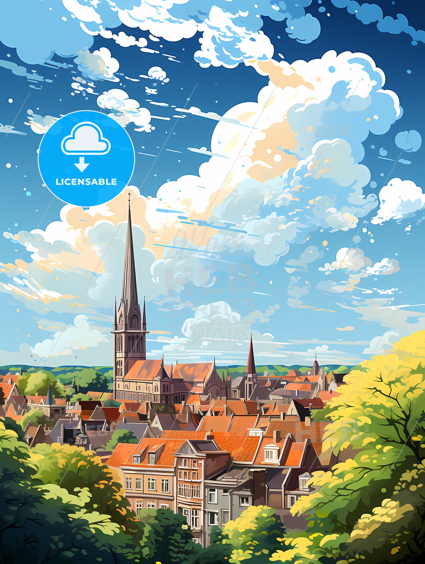 A City With A Tall Tower