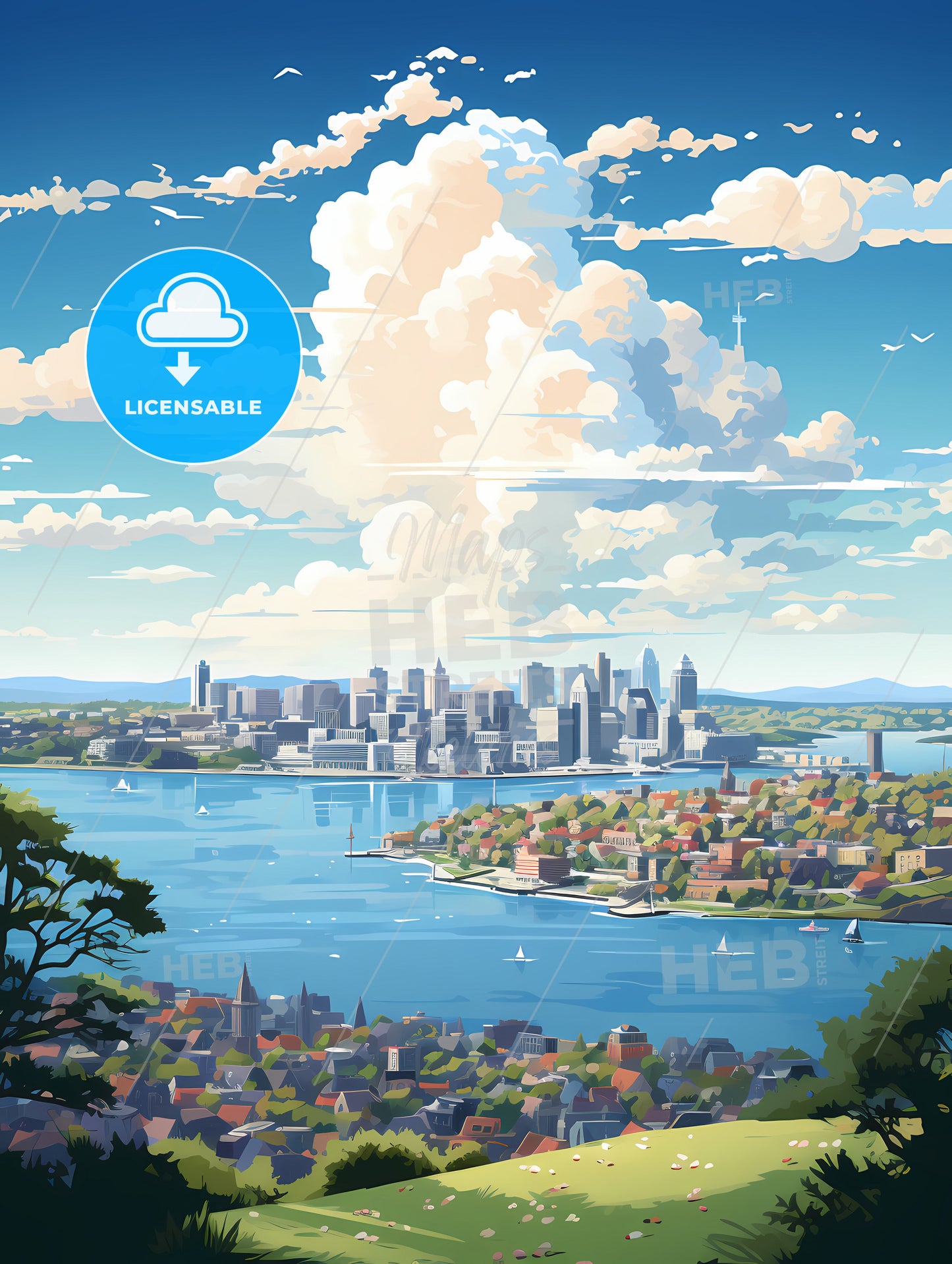 A City By A Body Of Water