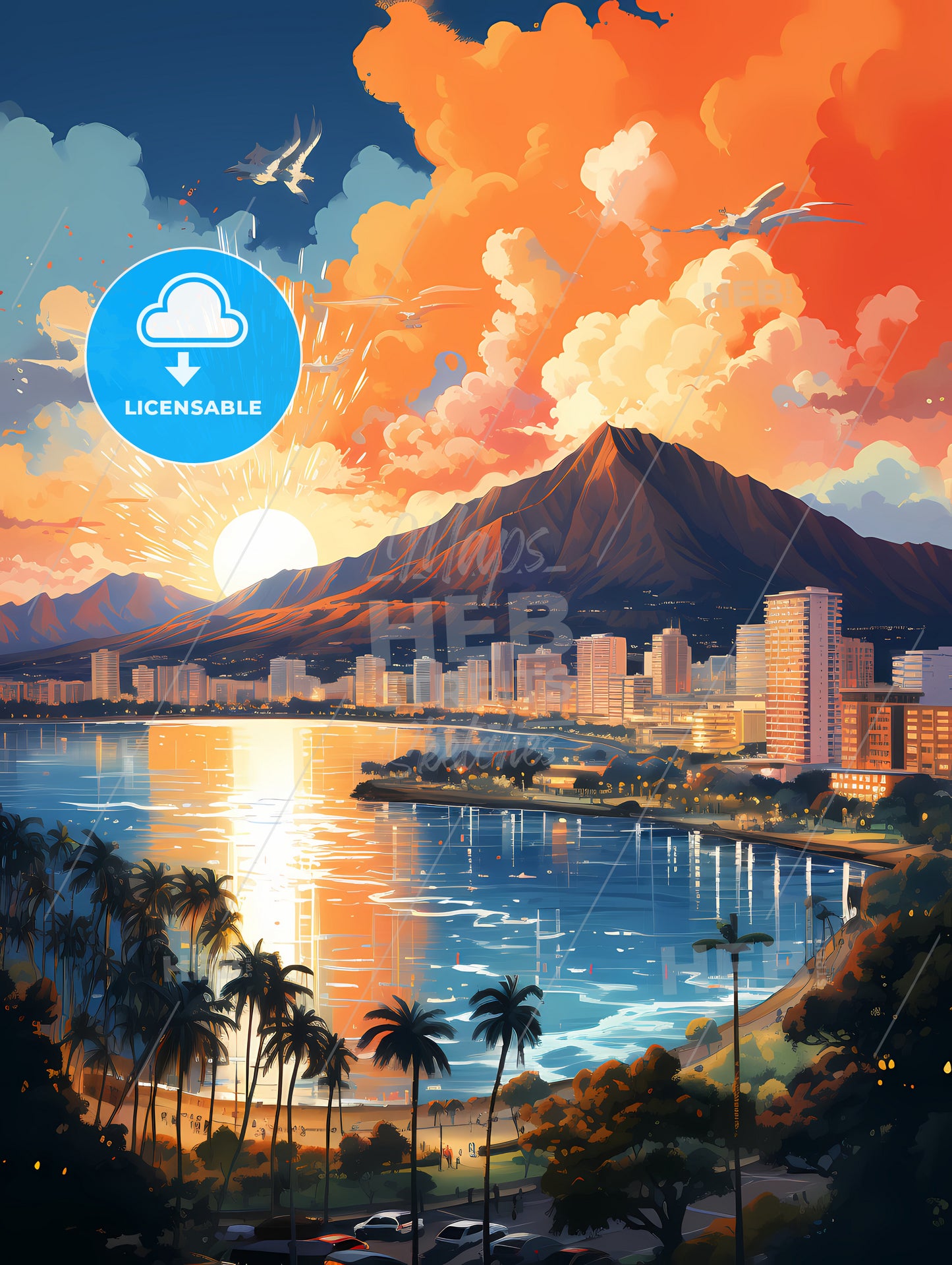 A City Next To A Body Of Water