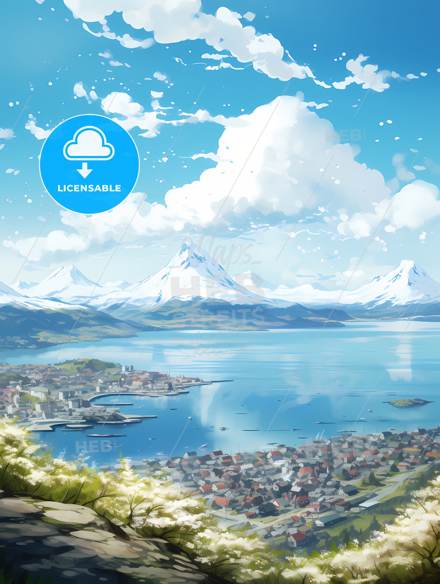 A City Next To A Body Of Water