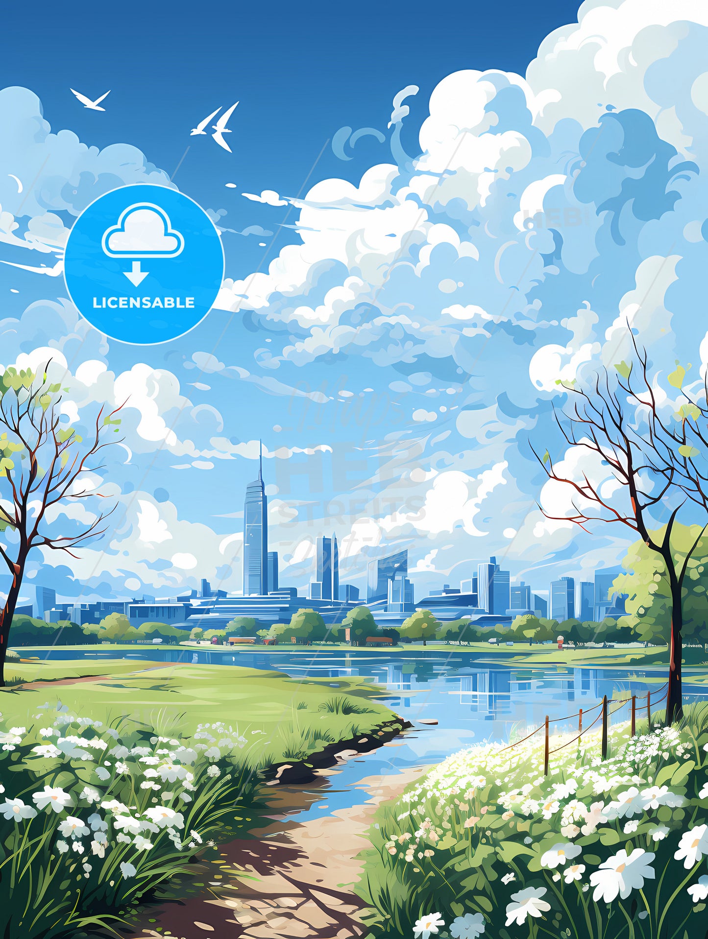 A River Running Through A City