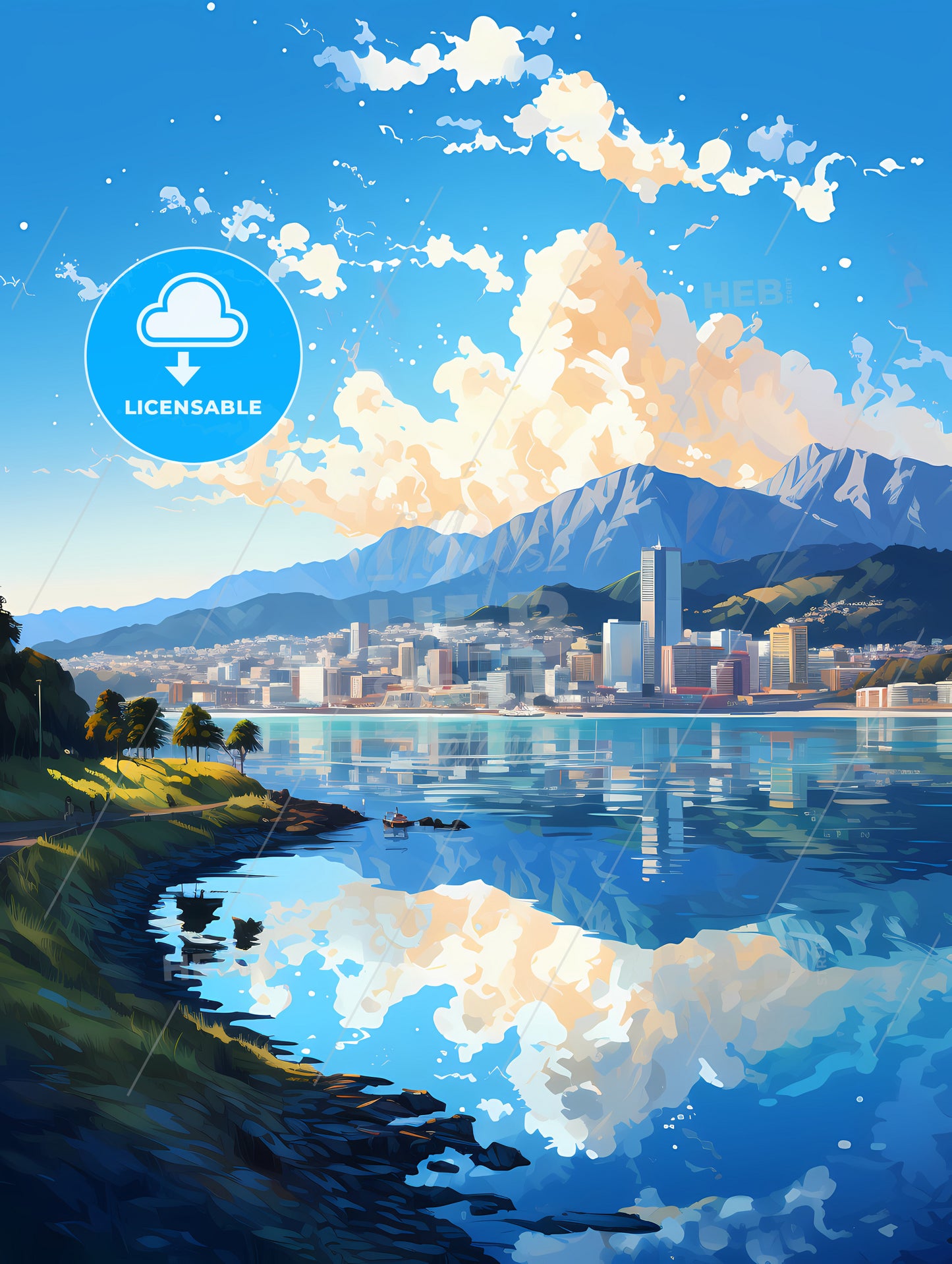 A City Next To A Body Of Water