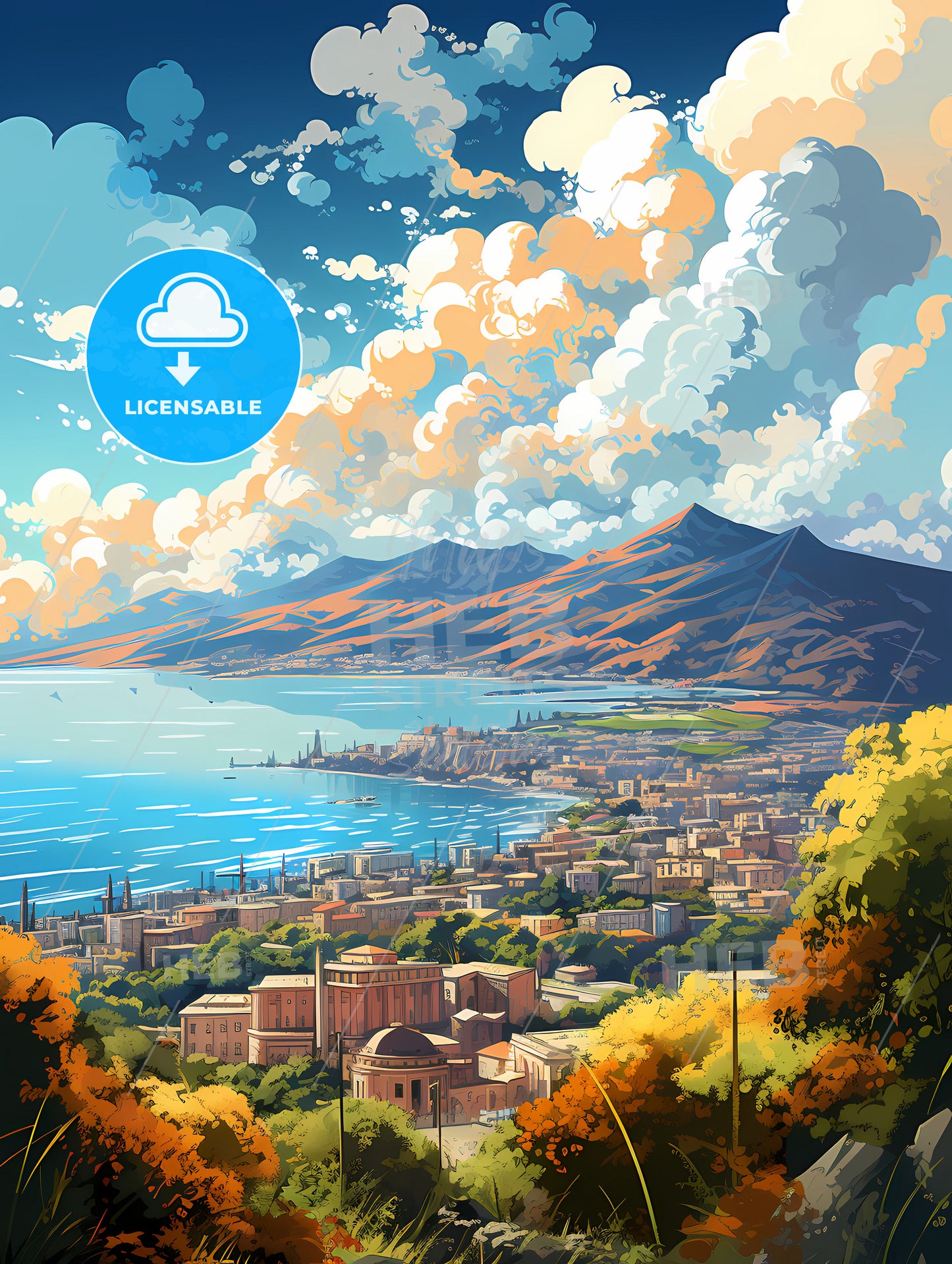 A City Next To A Body Of Water