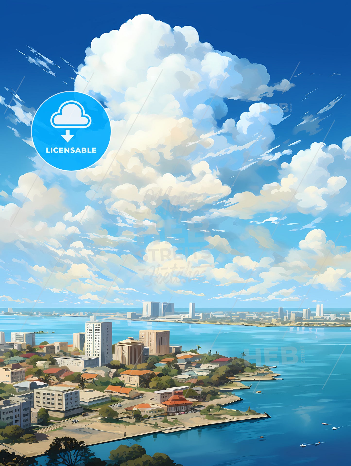 A City Next To A Body Of Water