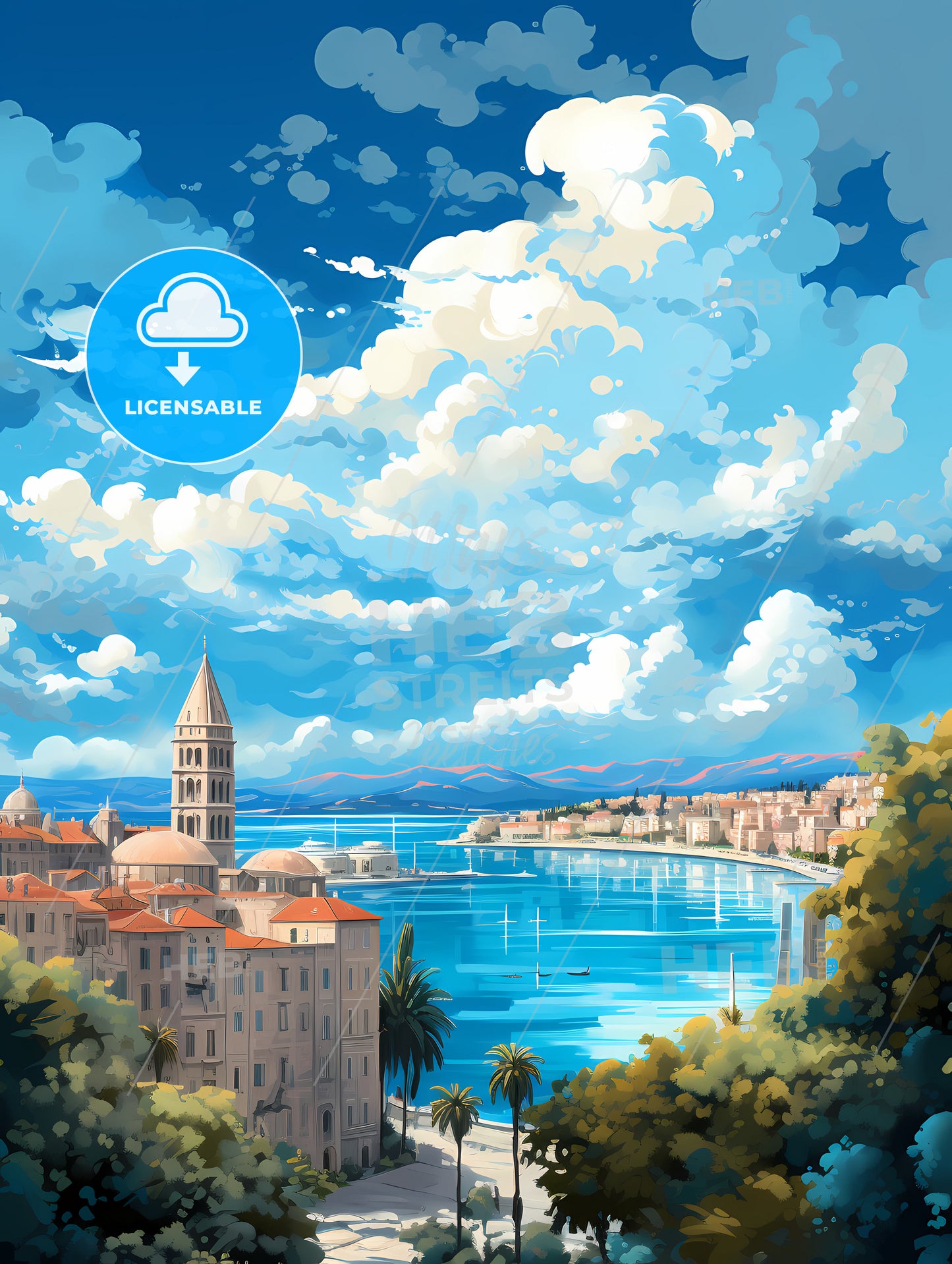 A City Next To A Body Of Water