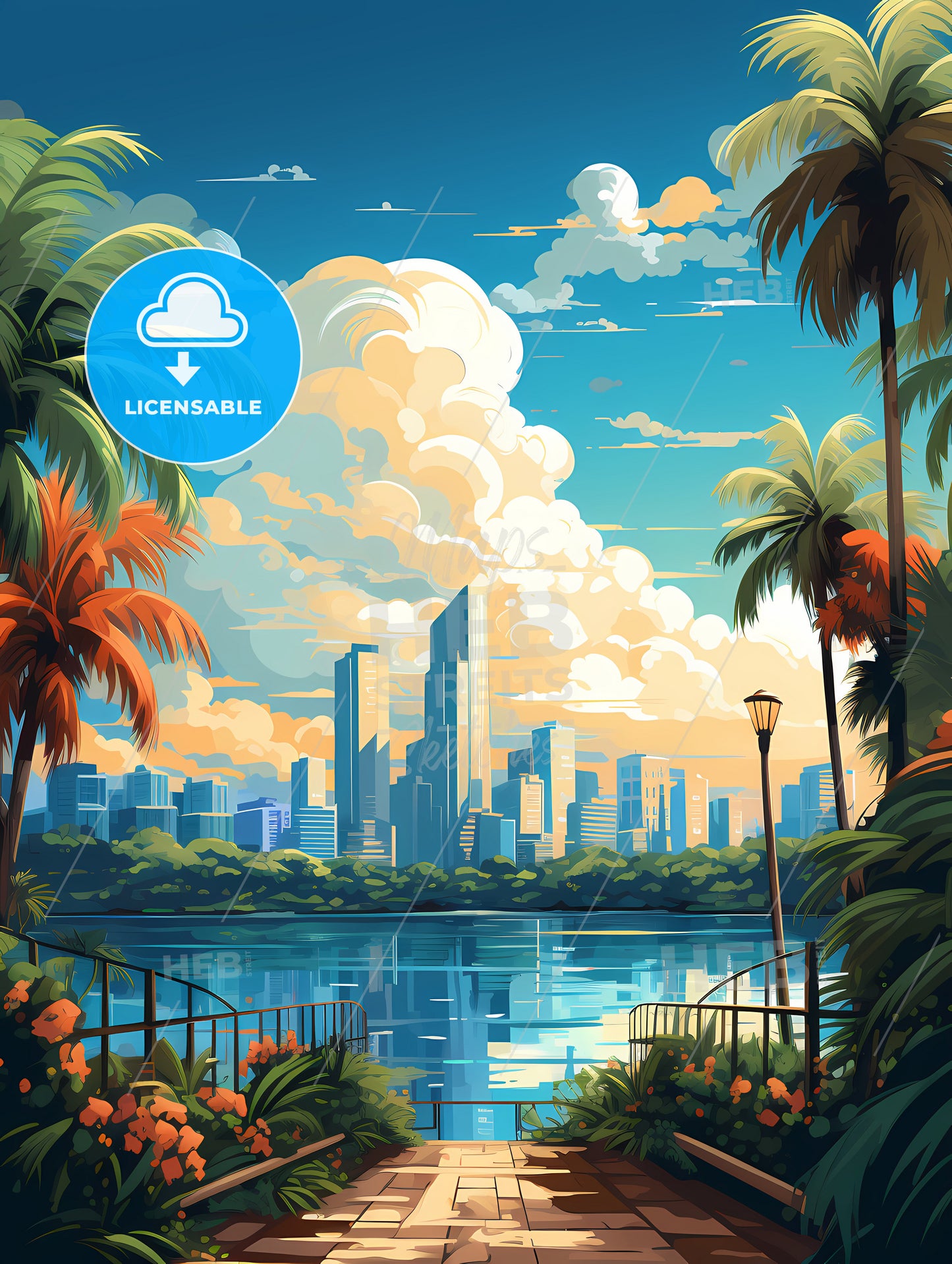 A City Next To A Body Of Water