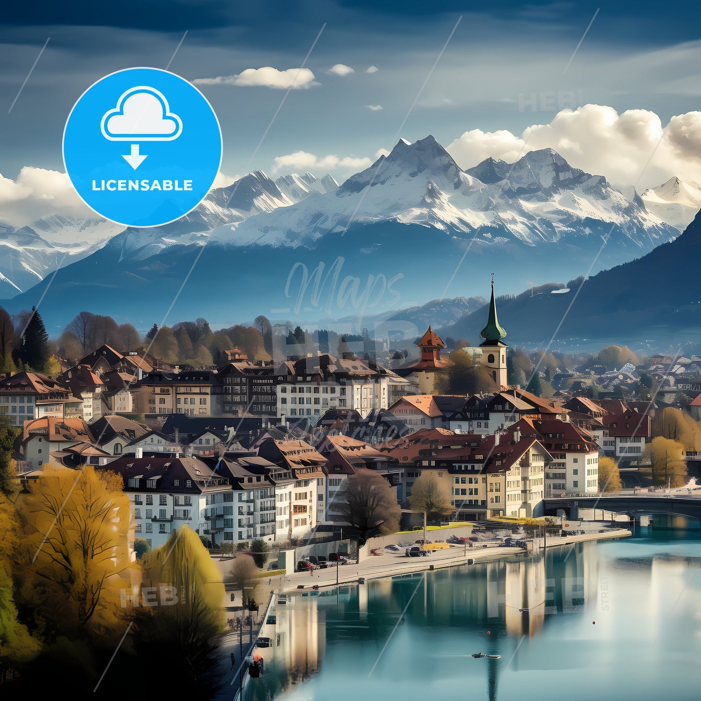 A City Next To A River