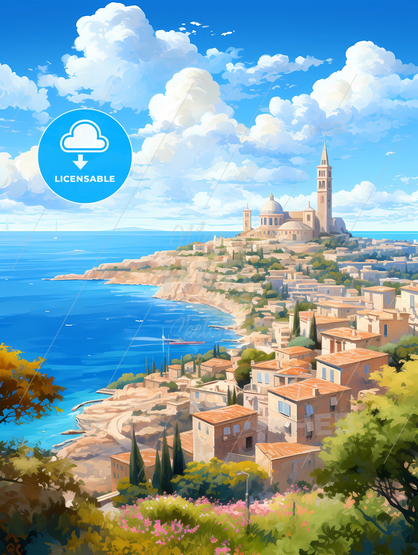 A City On A Hill By The Ocean