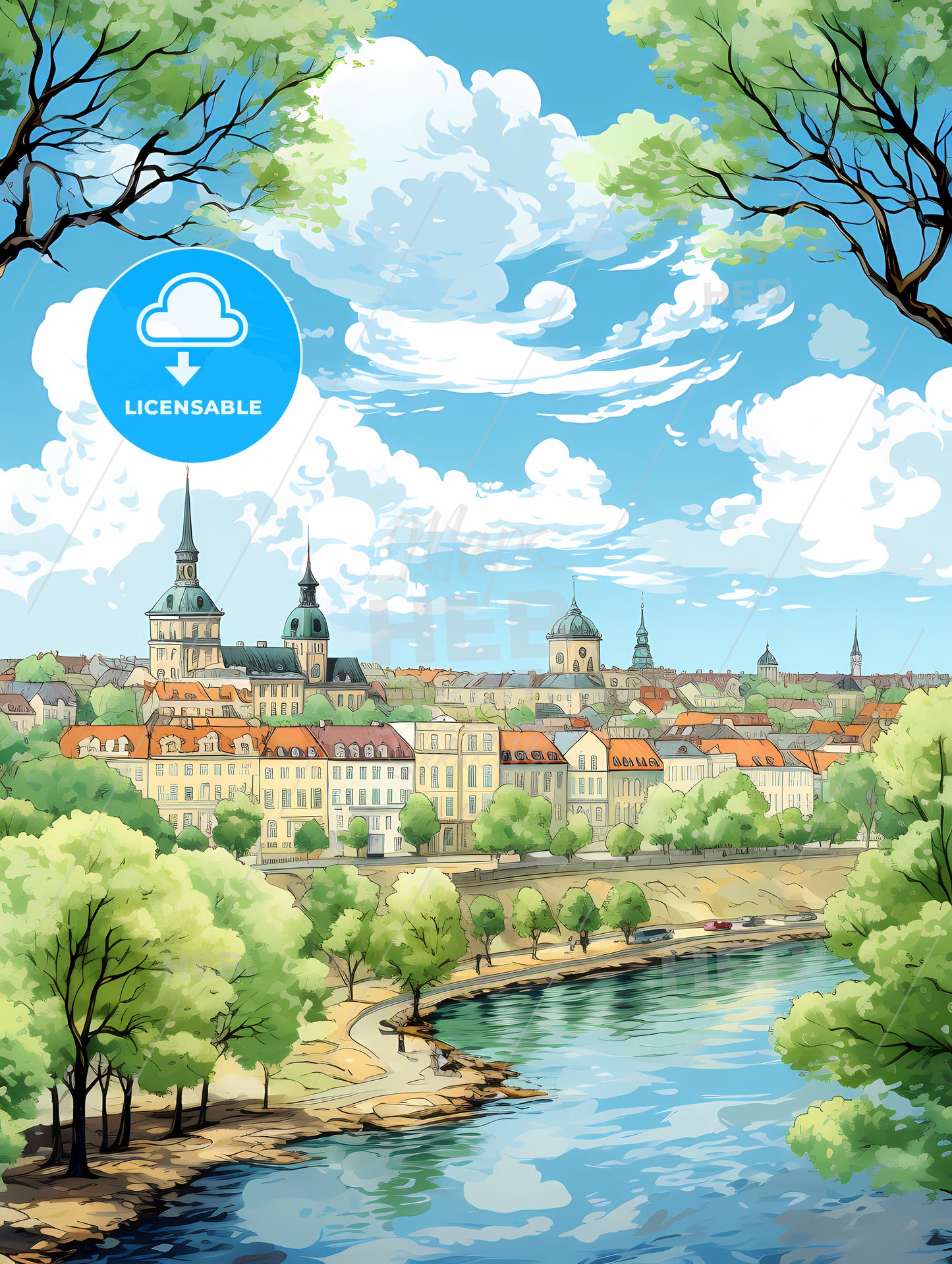 A River Running Through A City