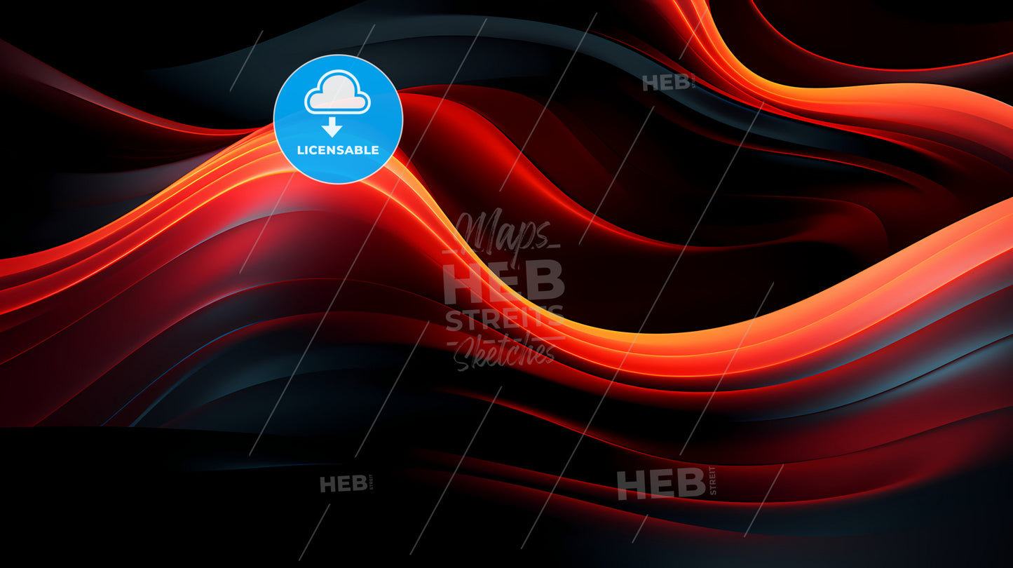 A Red And Black Wavy Lines