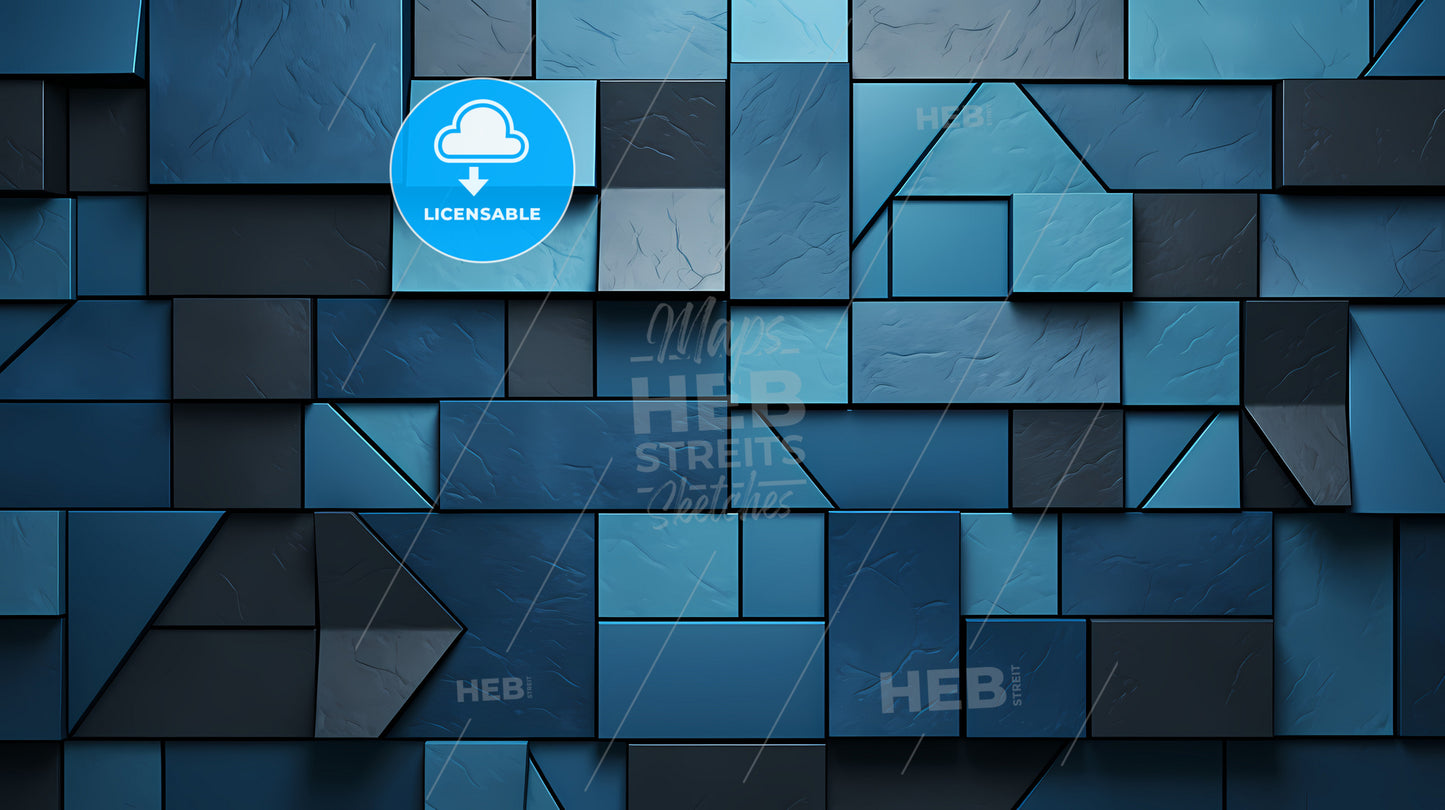 A Blue And Black Rectangular Blocks