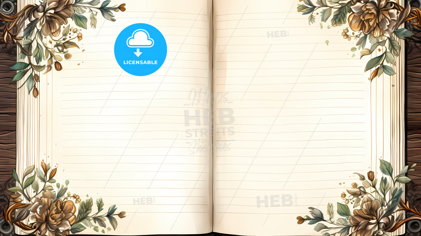 An Open Notebook With Lined Pages