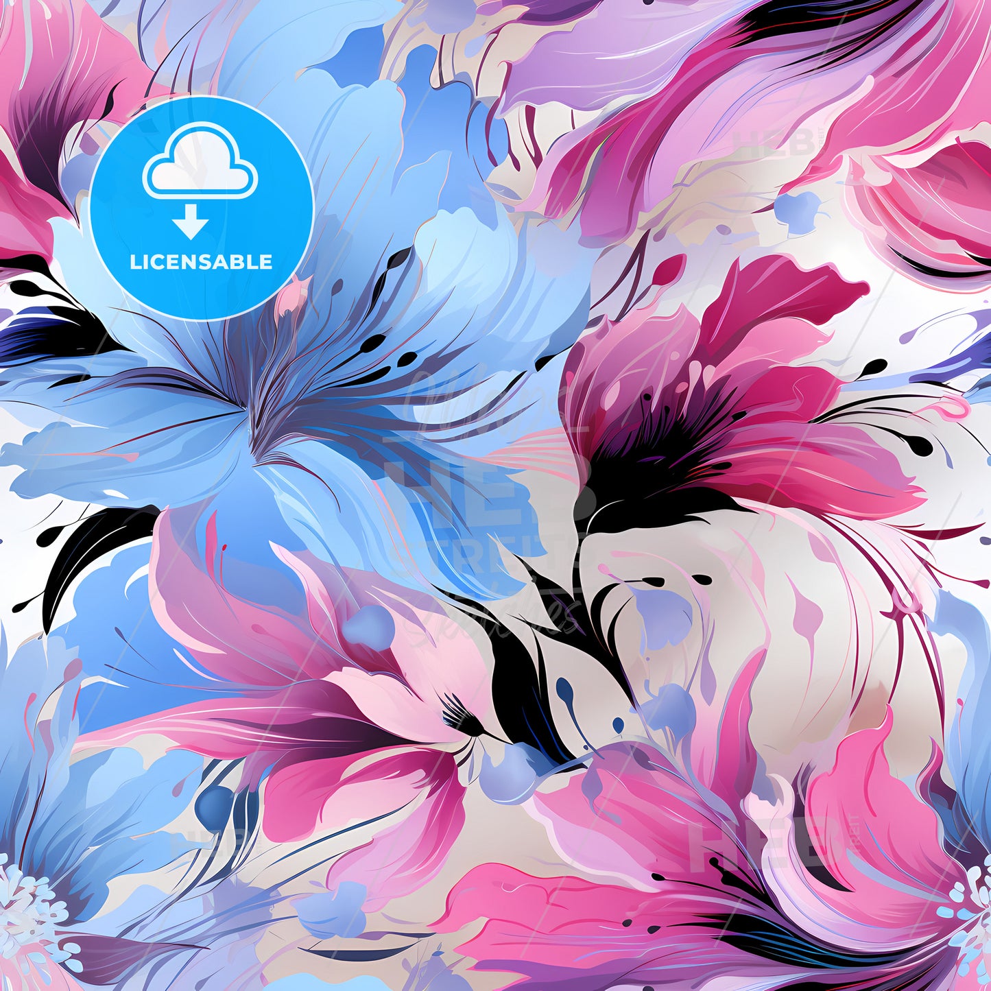 A Colorful Flower Pattern