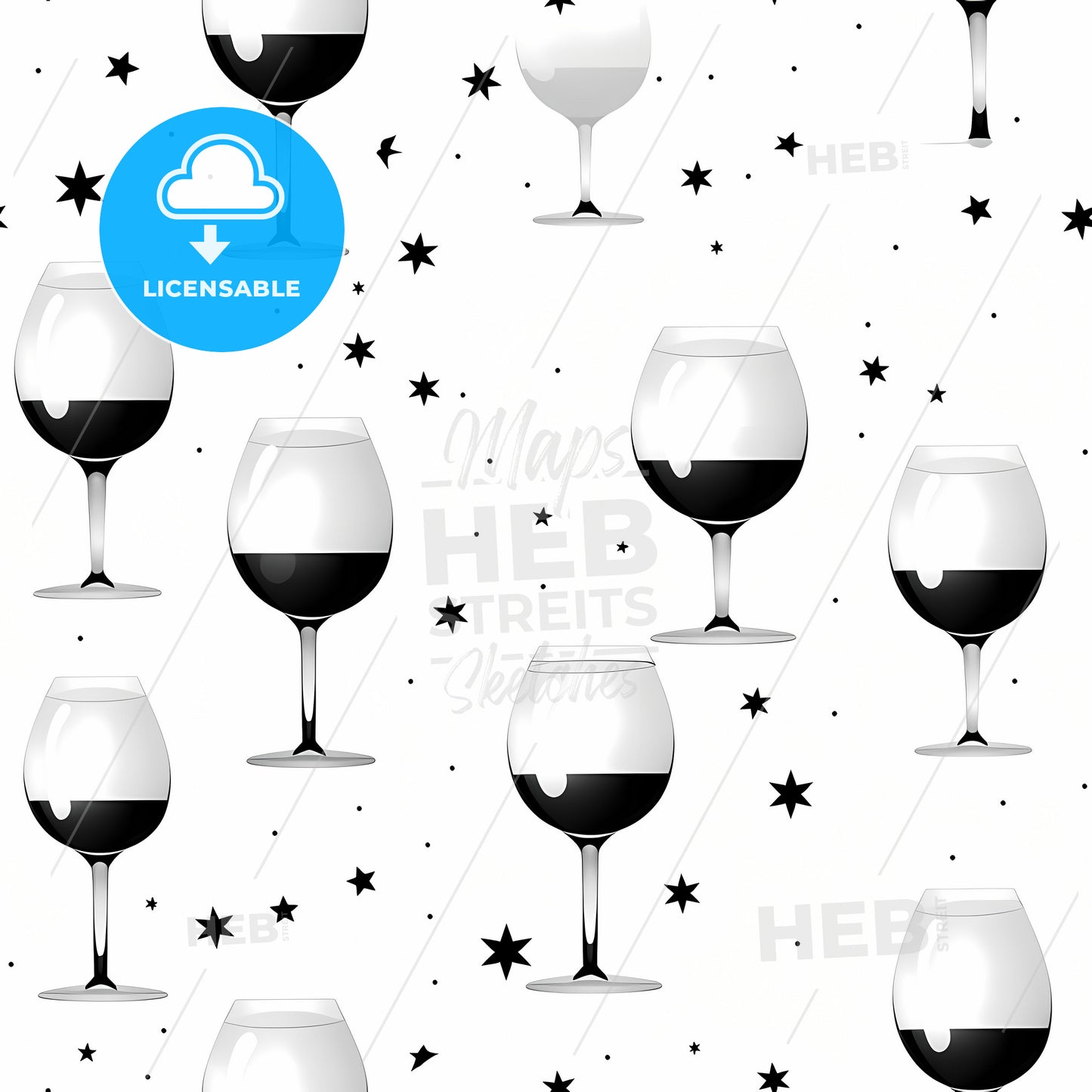 A Pattern Of Wine Glasses