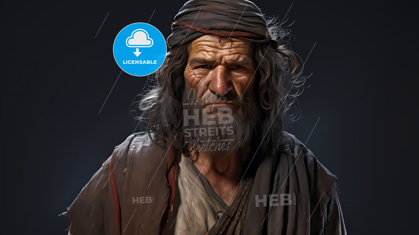 A Man With Long Hair And A Turban