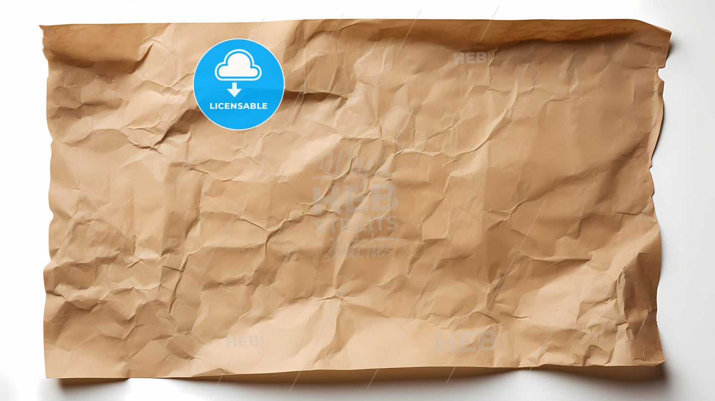 A Brown Paper With Wrinkle On It