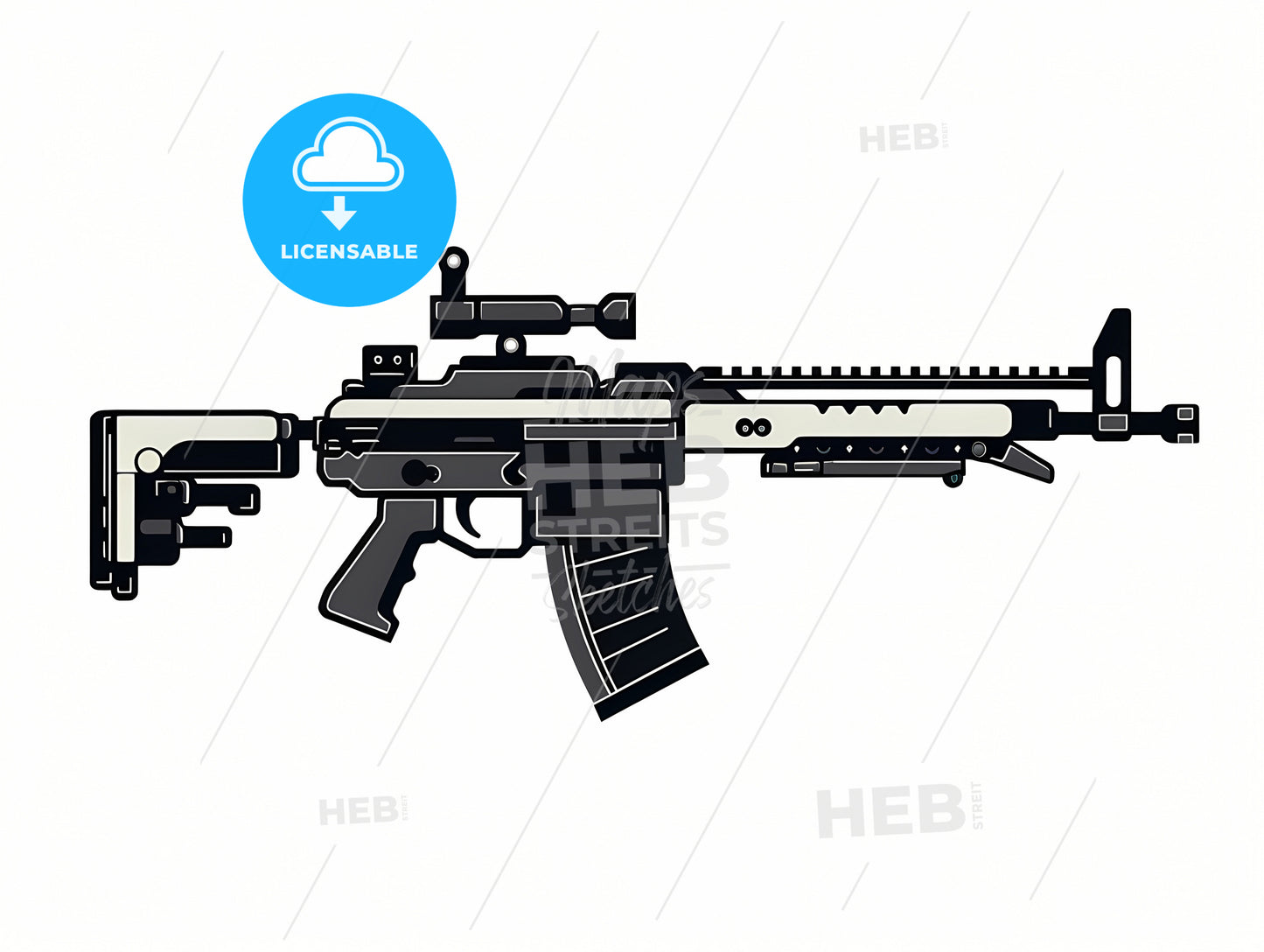 A Black And White Gun