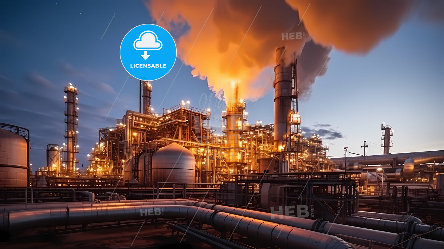 A Factory With Smoke Coming Out Of It