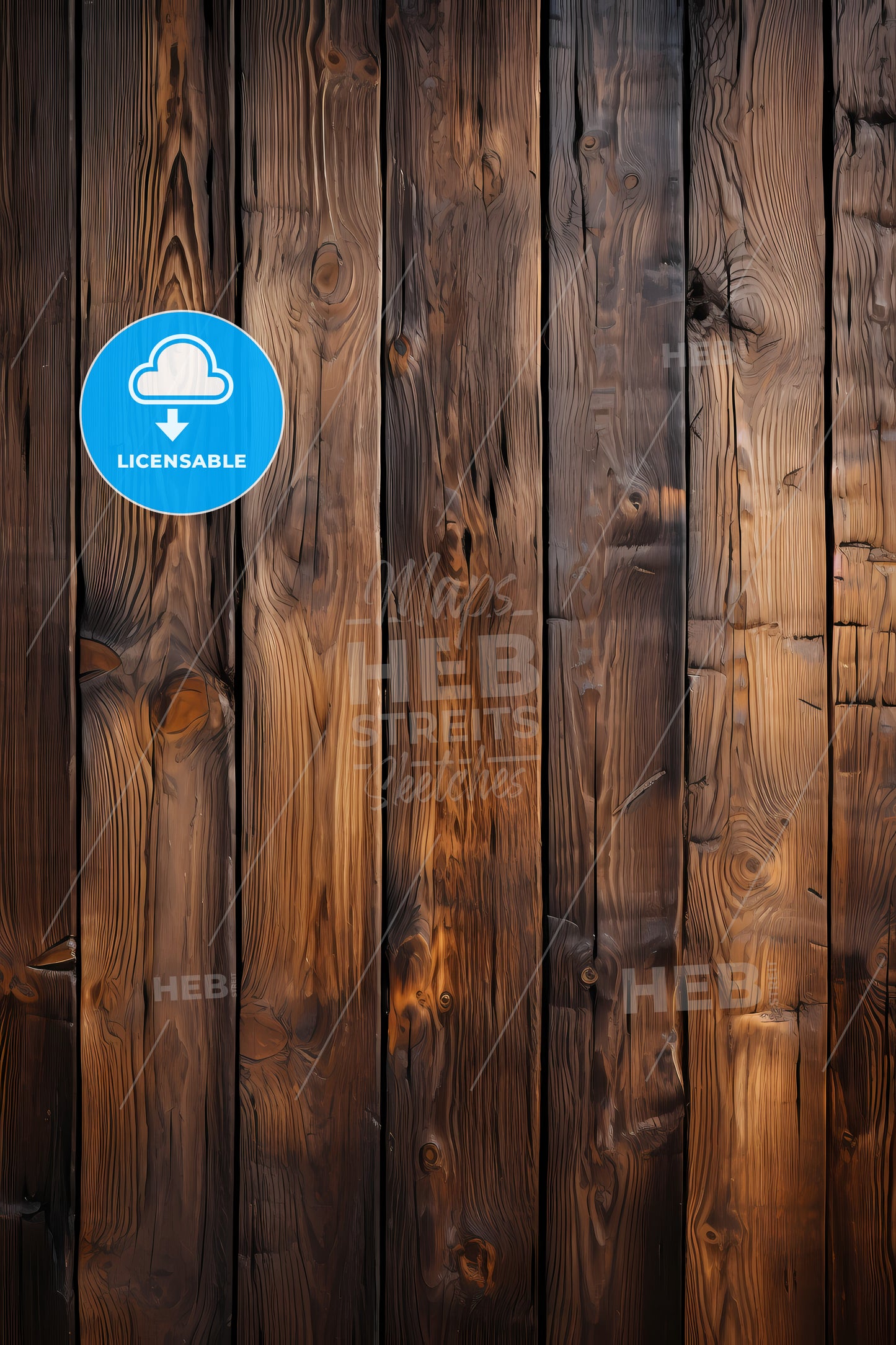 A Wood Planks With Cracks