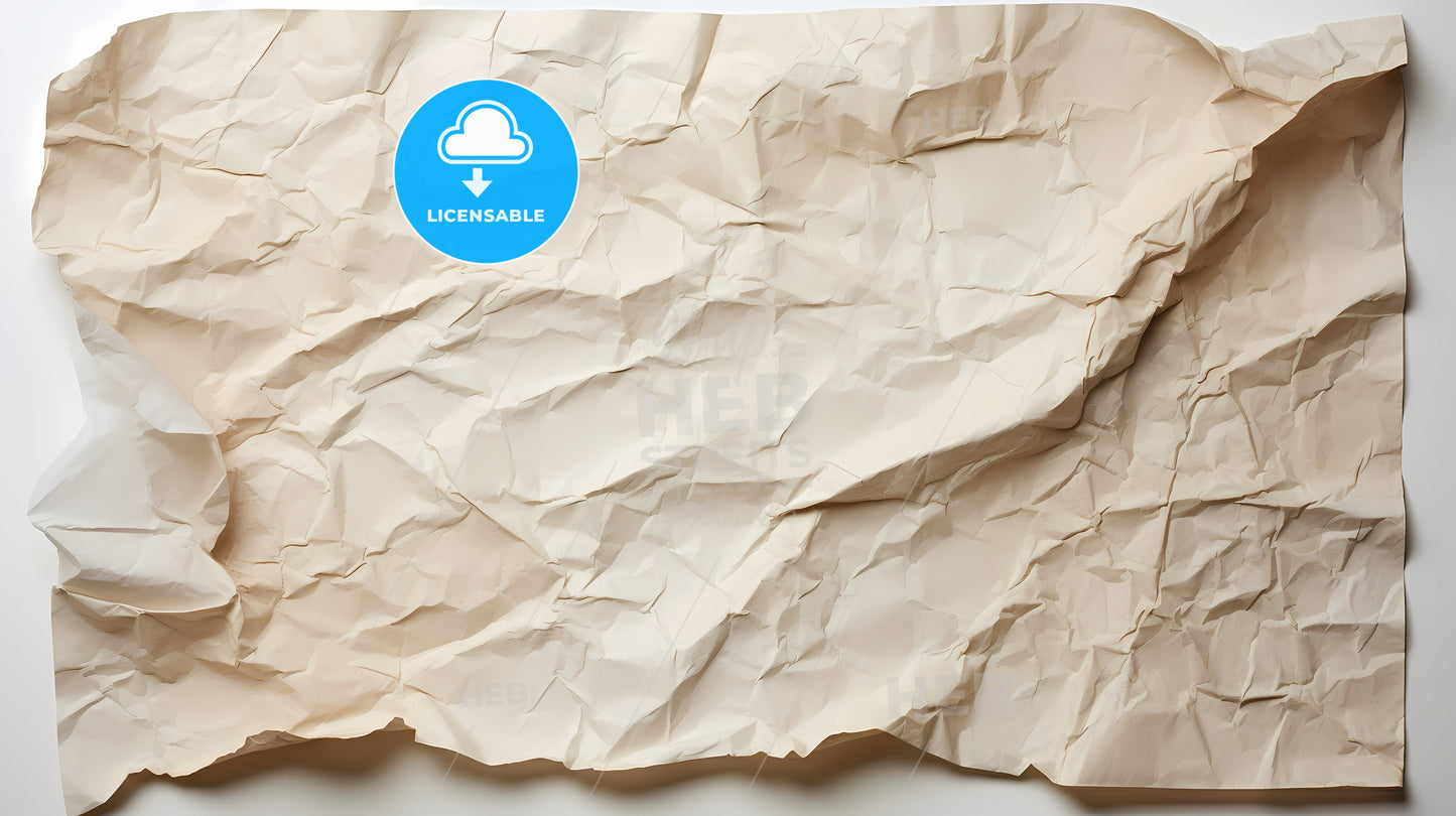 A Crumpled Paper With A Crease