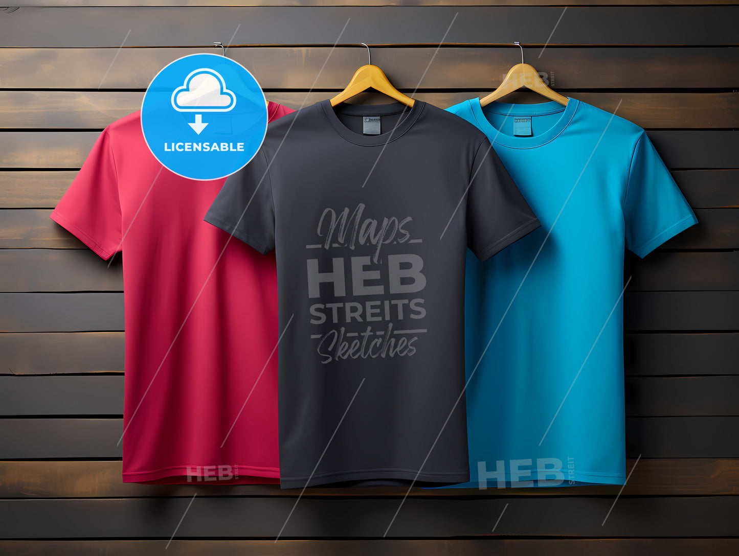 A Group Of Different Colored Shirts On A Wall