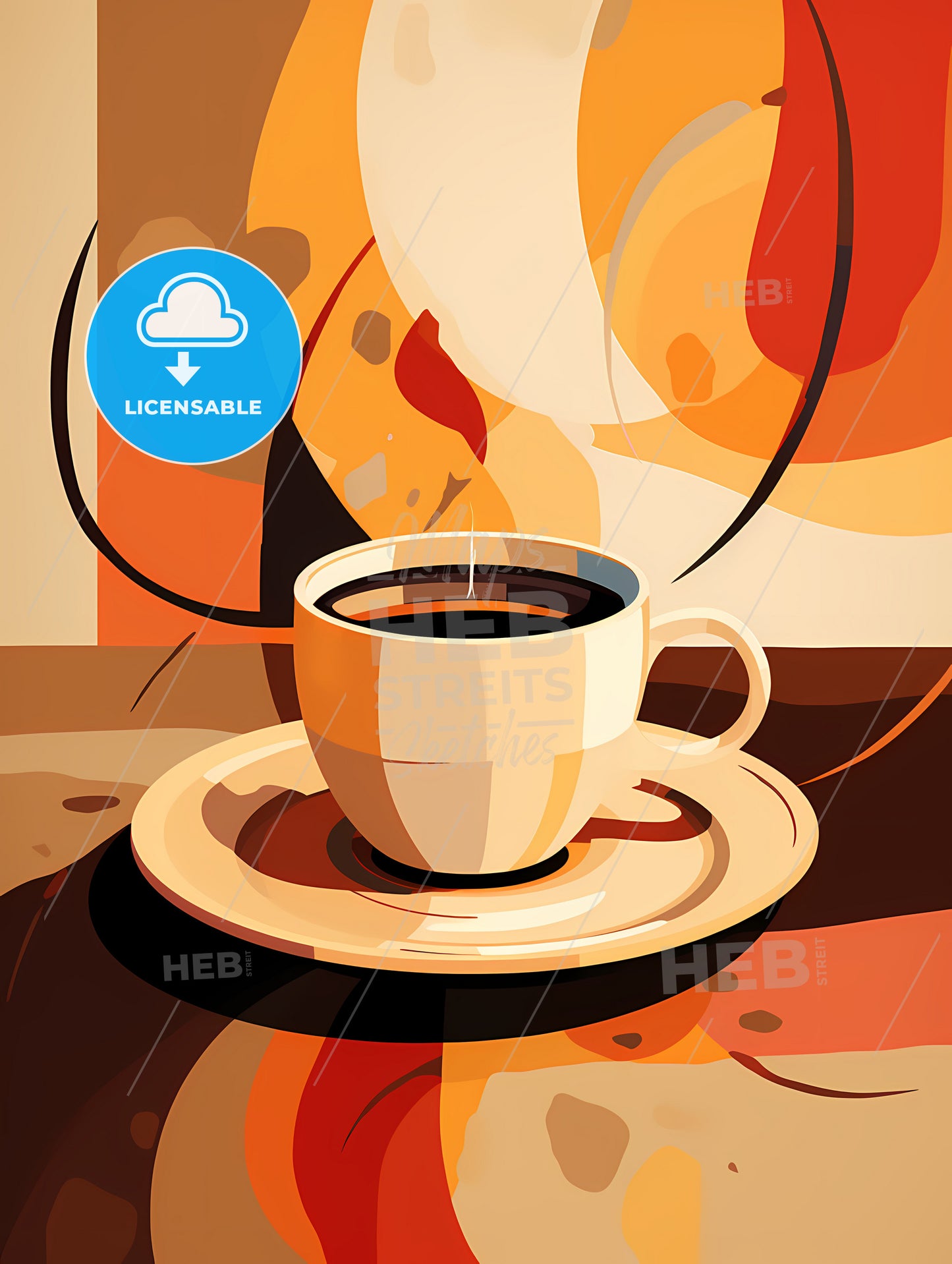 A Cup Of Coffee On A Saucer