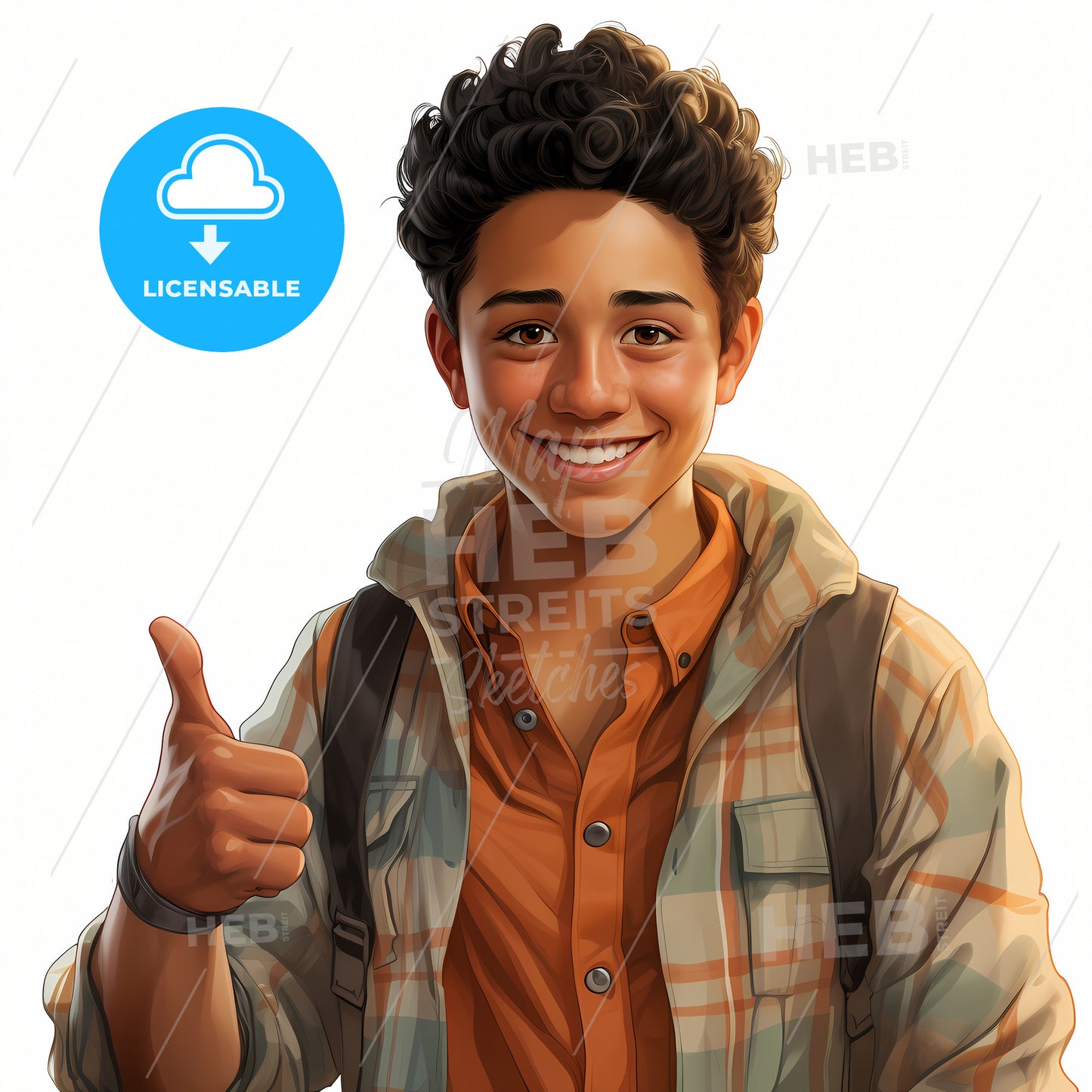 A Boy Giving A Thumbs Up