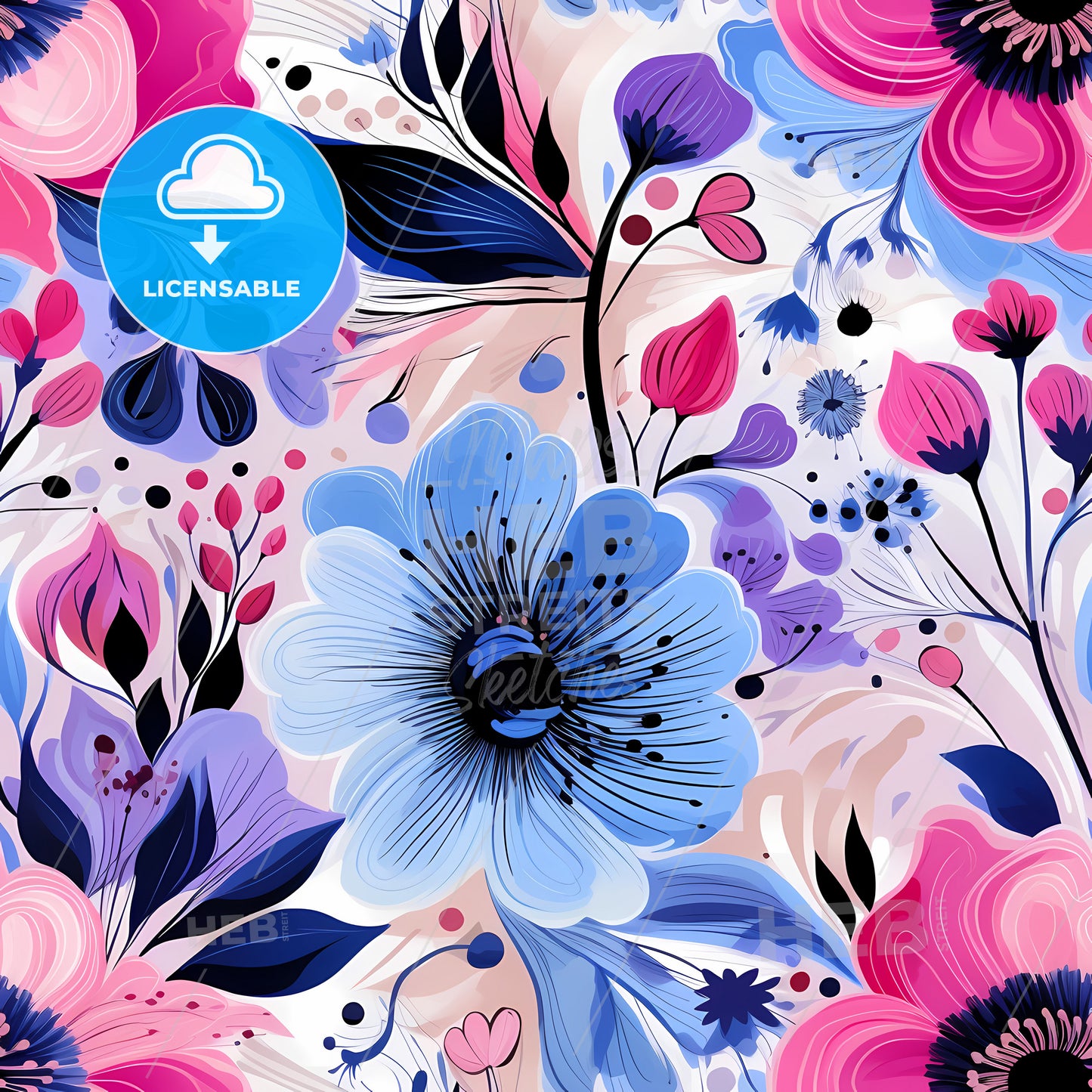 A Colorful Floral Pattern