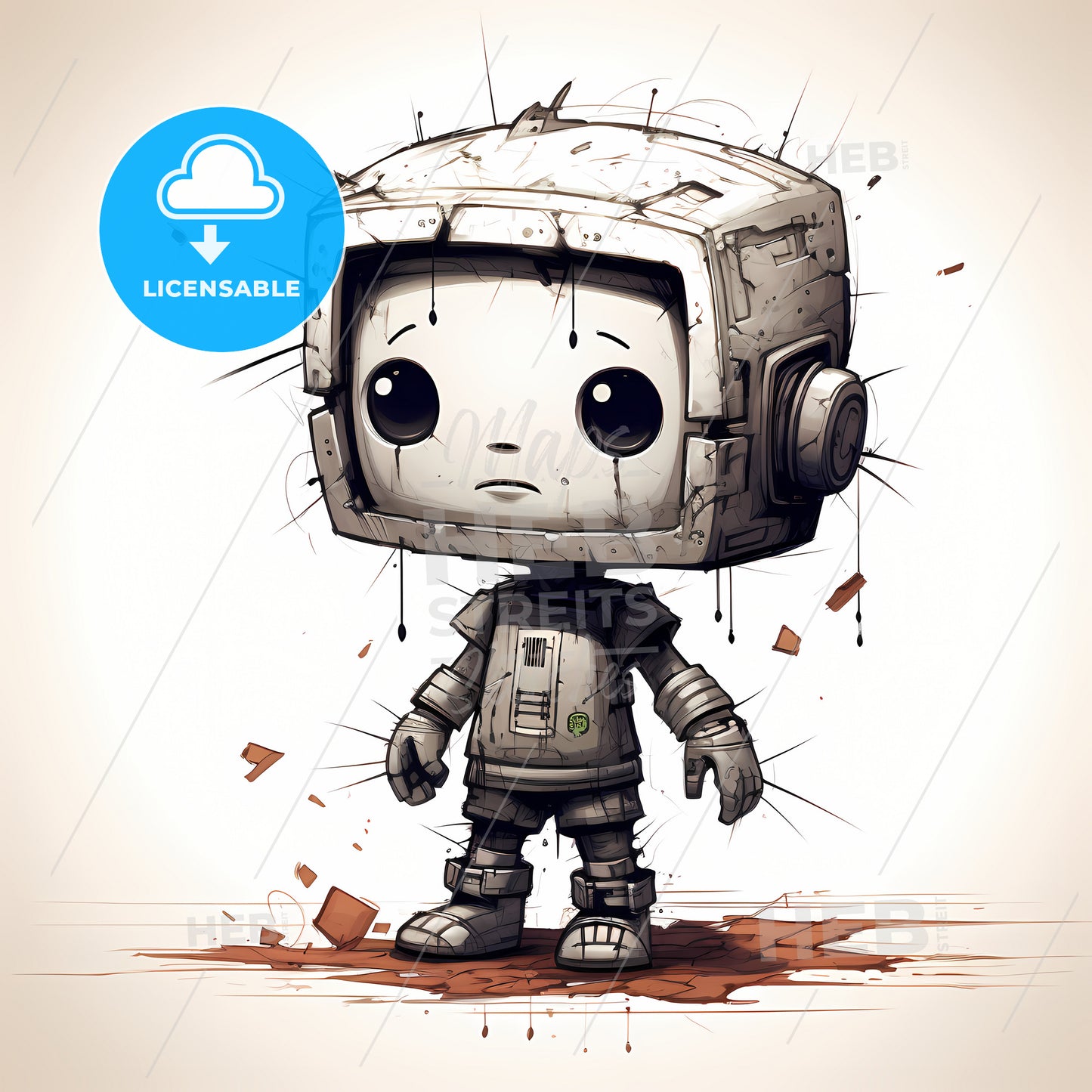 A Cartoon Of A Robot
