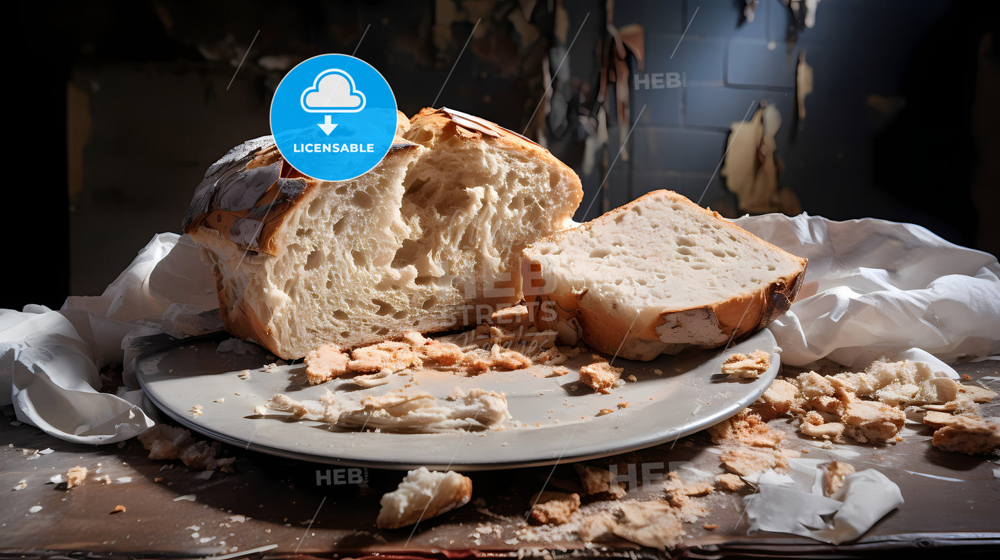 A Loaf Of Bread On A Plate