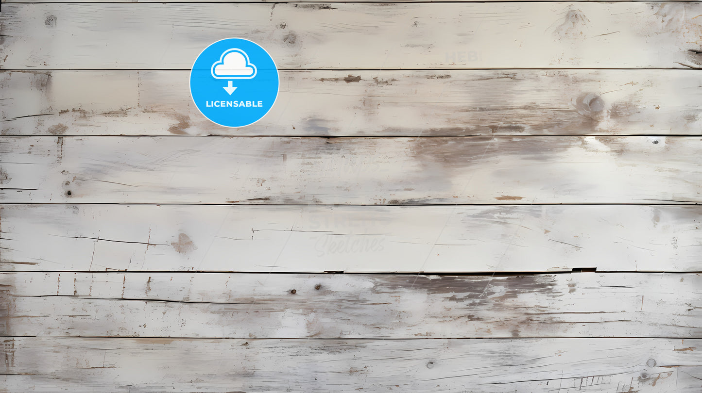 A White Wood Planks With Cracks