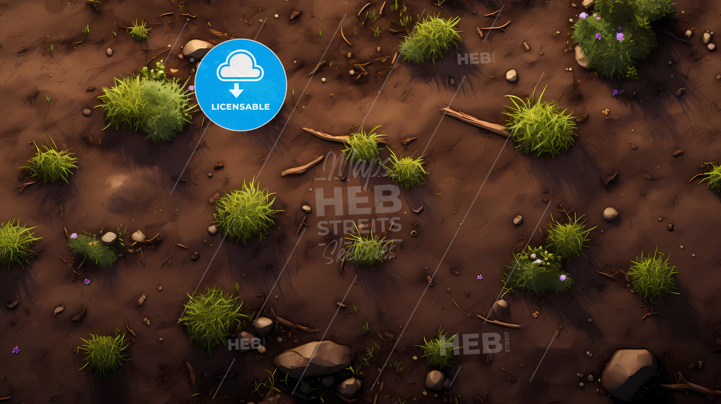 A Green Plants And Rocks