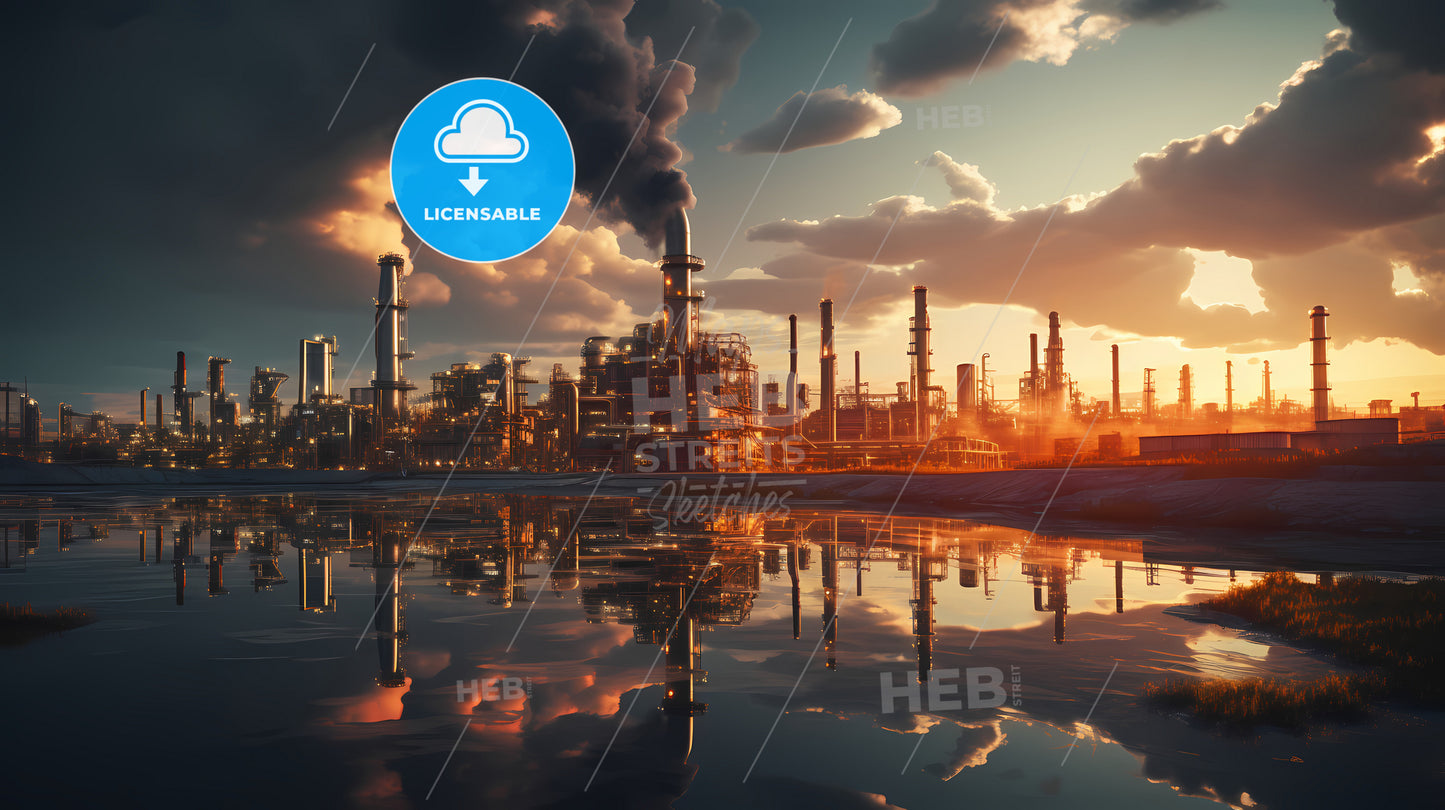 A Factory With Smoke Coming Out Of It