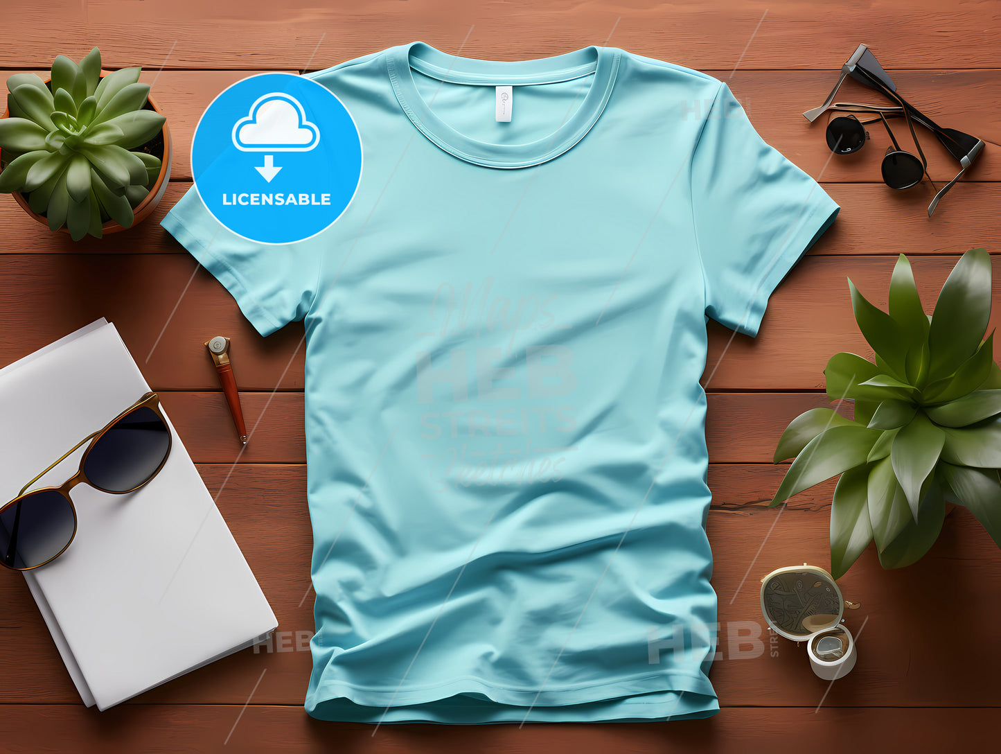 A Blue Shirt On A Table