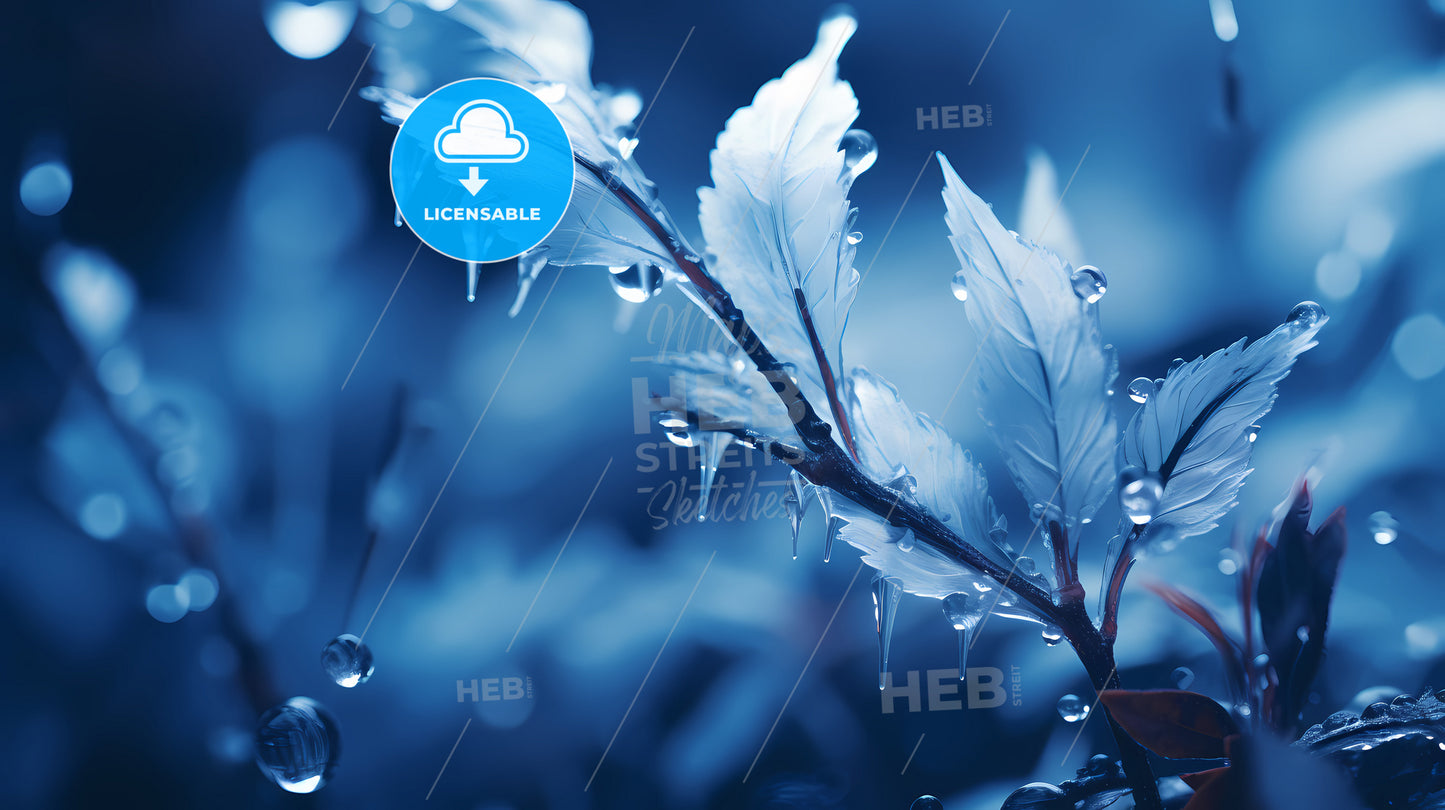 A Leaf With Water Droplets On It