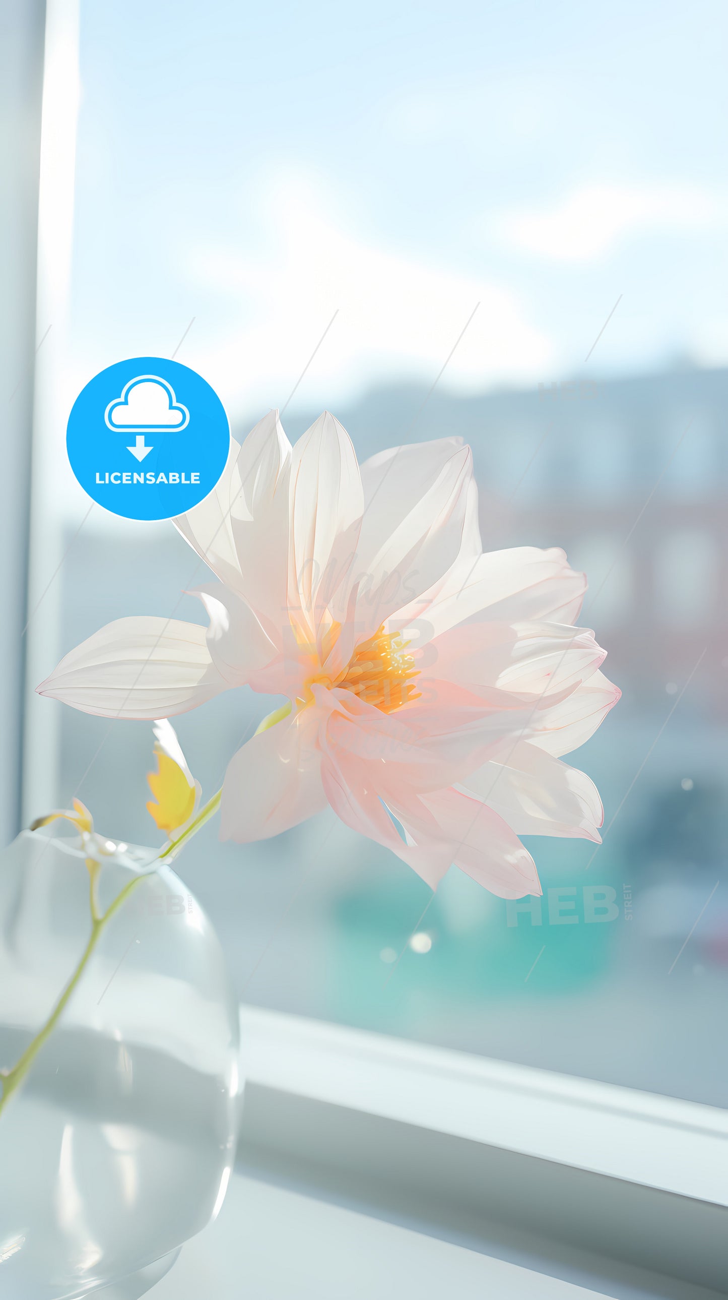 A White Flower In A Vase