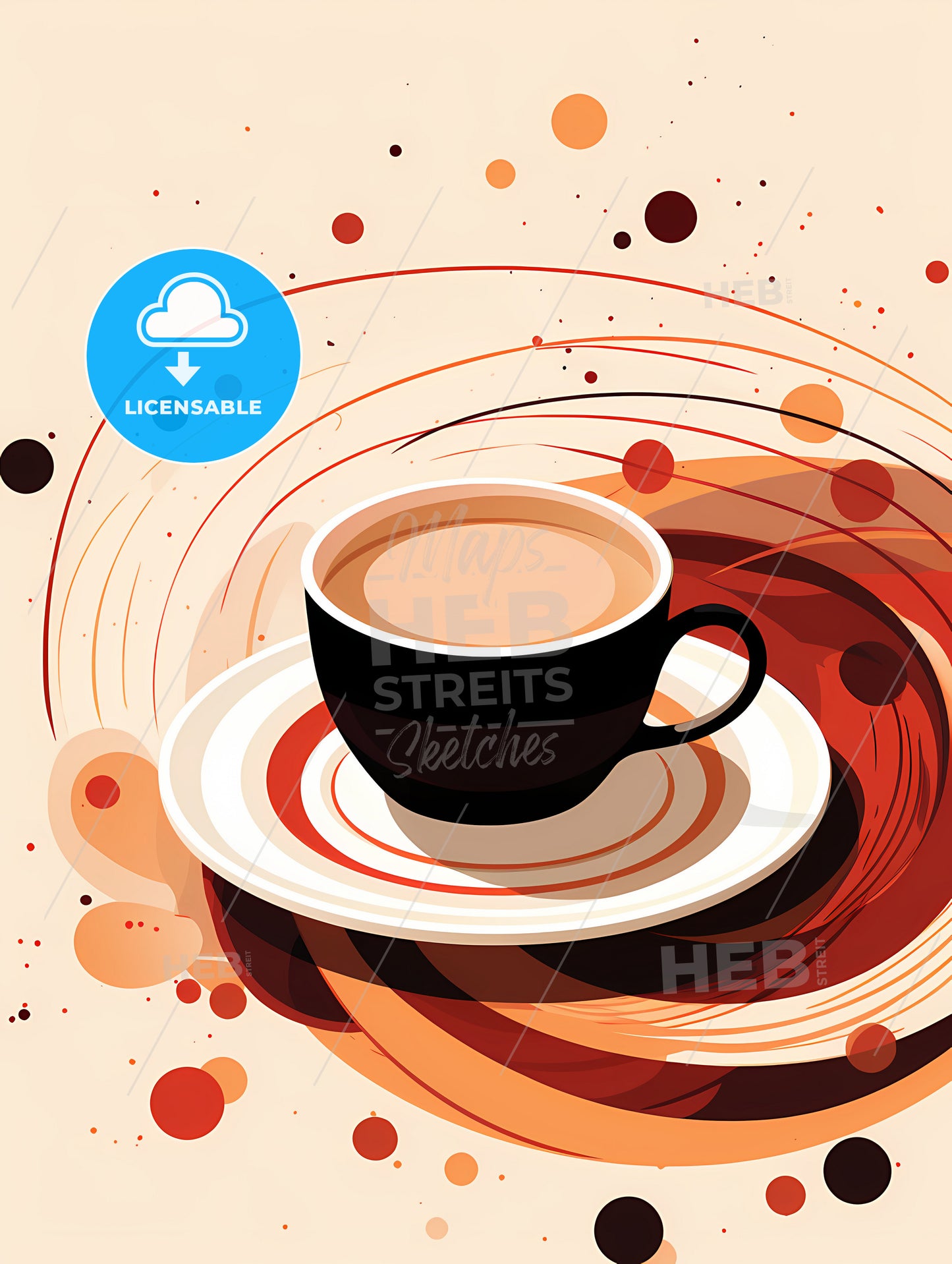 A Cup Of Coffee On A Saucer