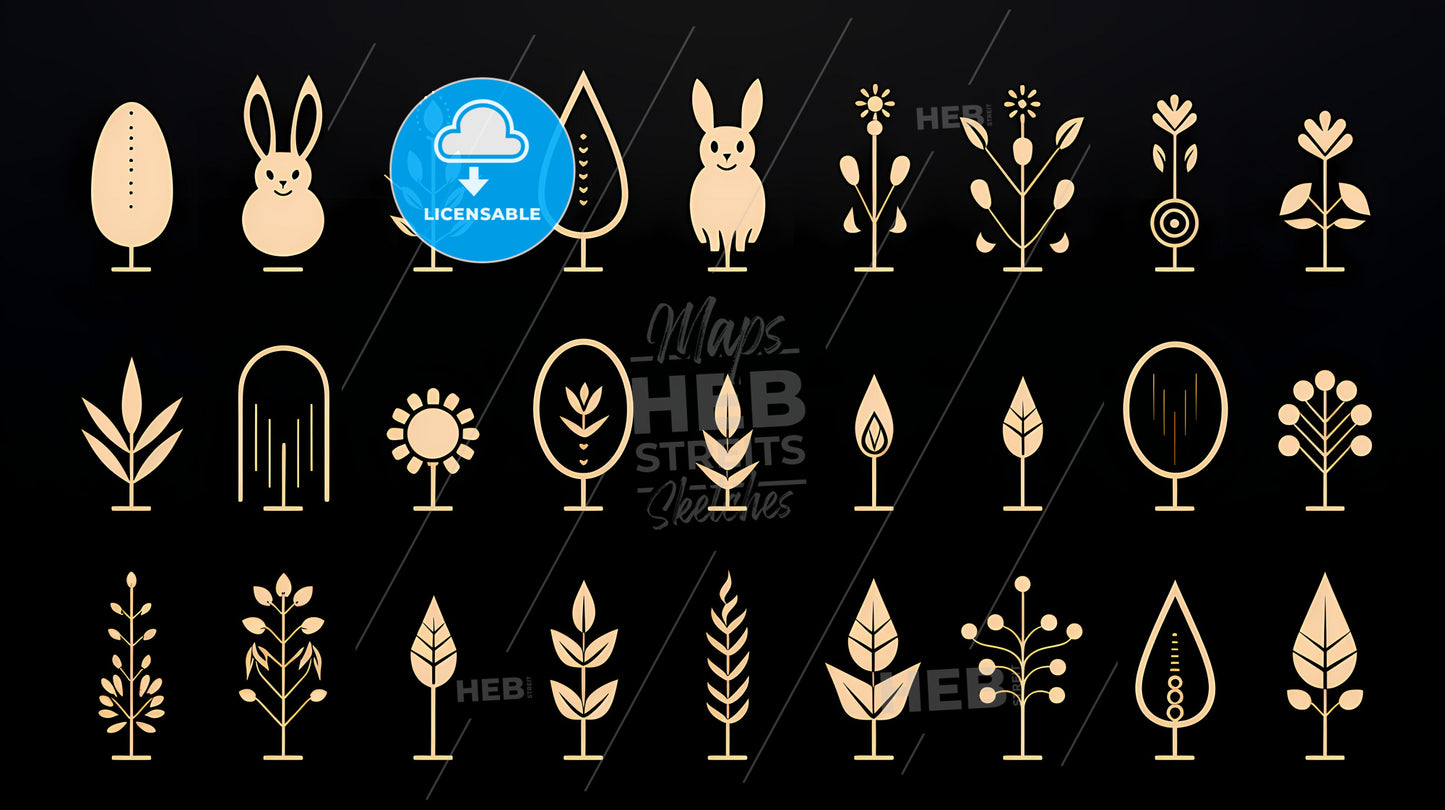 A Collection Of Trees And Plants