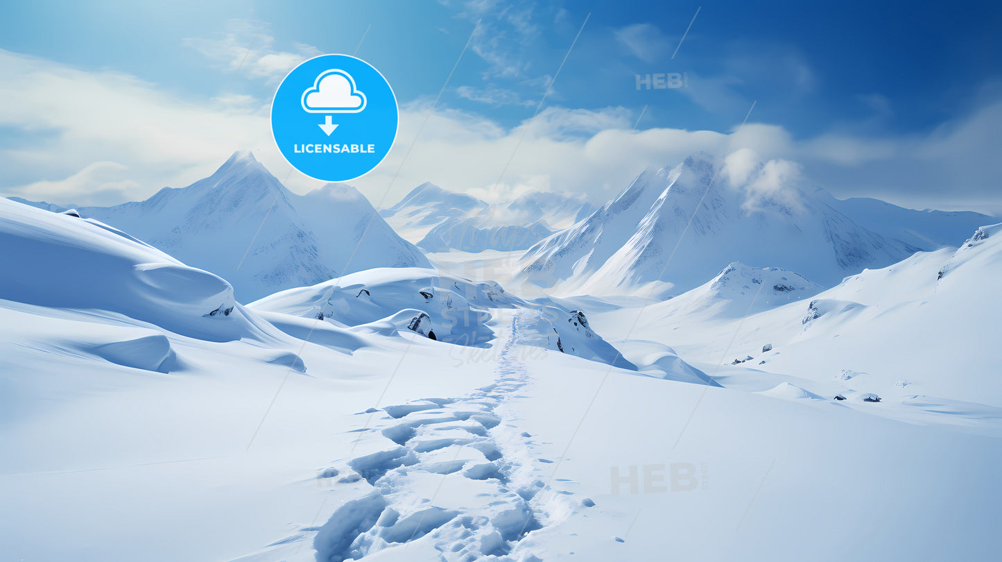 A Foot Prints In The Snow