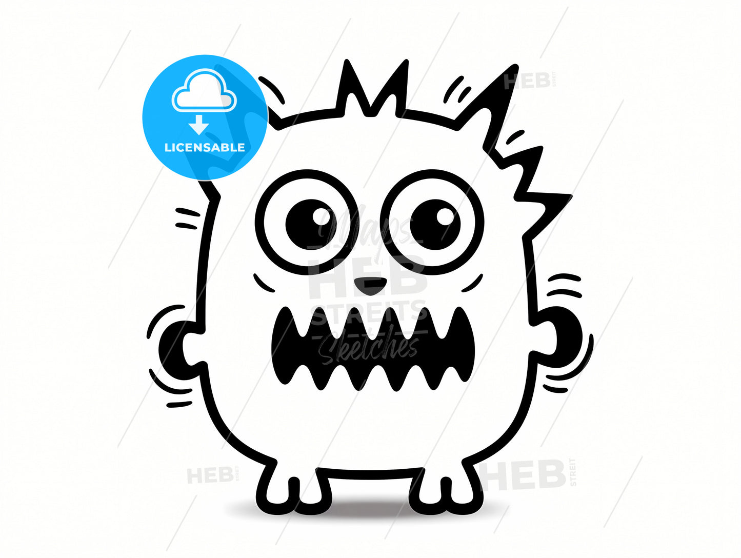 A Cartoon Of A Monster