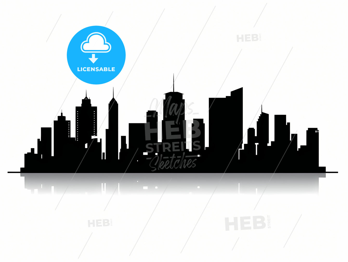 A Silhouette Of A City